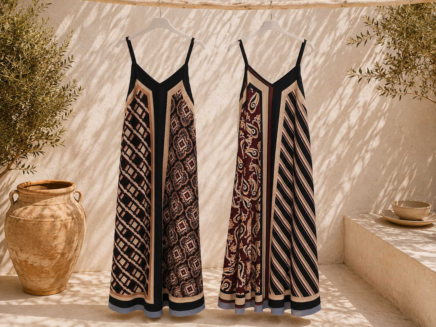 Maxikleid Cordelia Seide mit raffiniertem Wendedesign Made in Italy 34-40/42