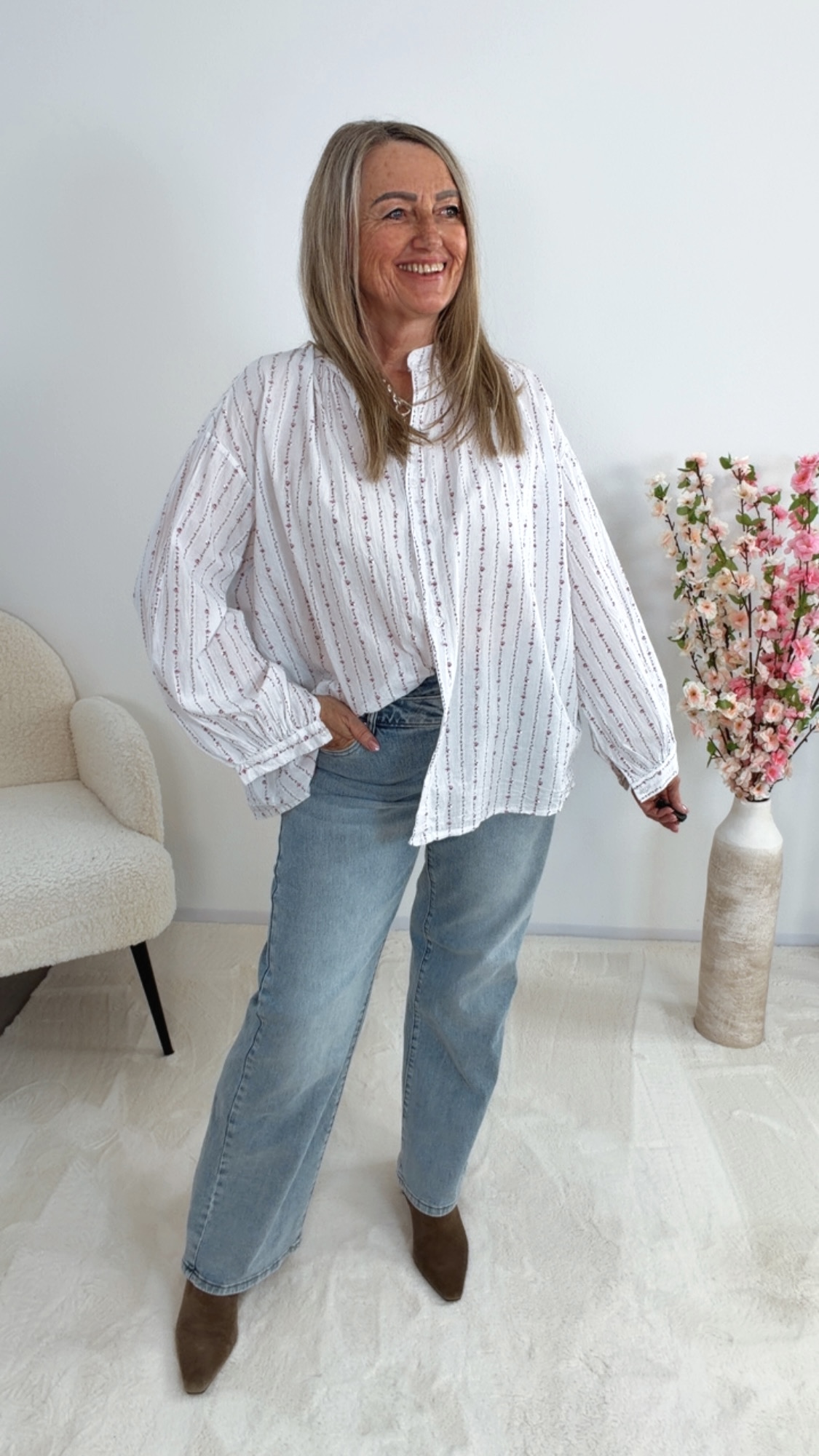 🌸✨Bluse Blumen Korsika Made in Italy 36 - 42/44🌸✨