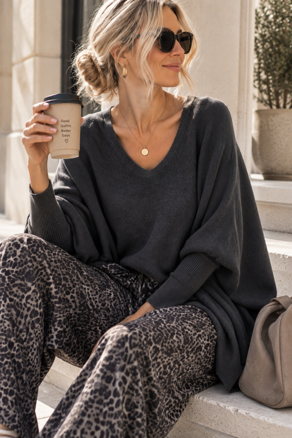 OVERSIZE KNIT SWEATER SIGRID Made in Italy 34-44/46 Strick Pullover