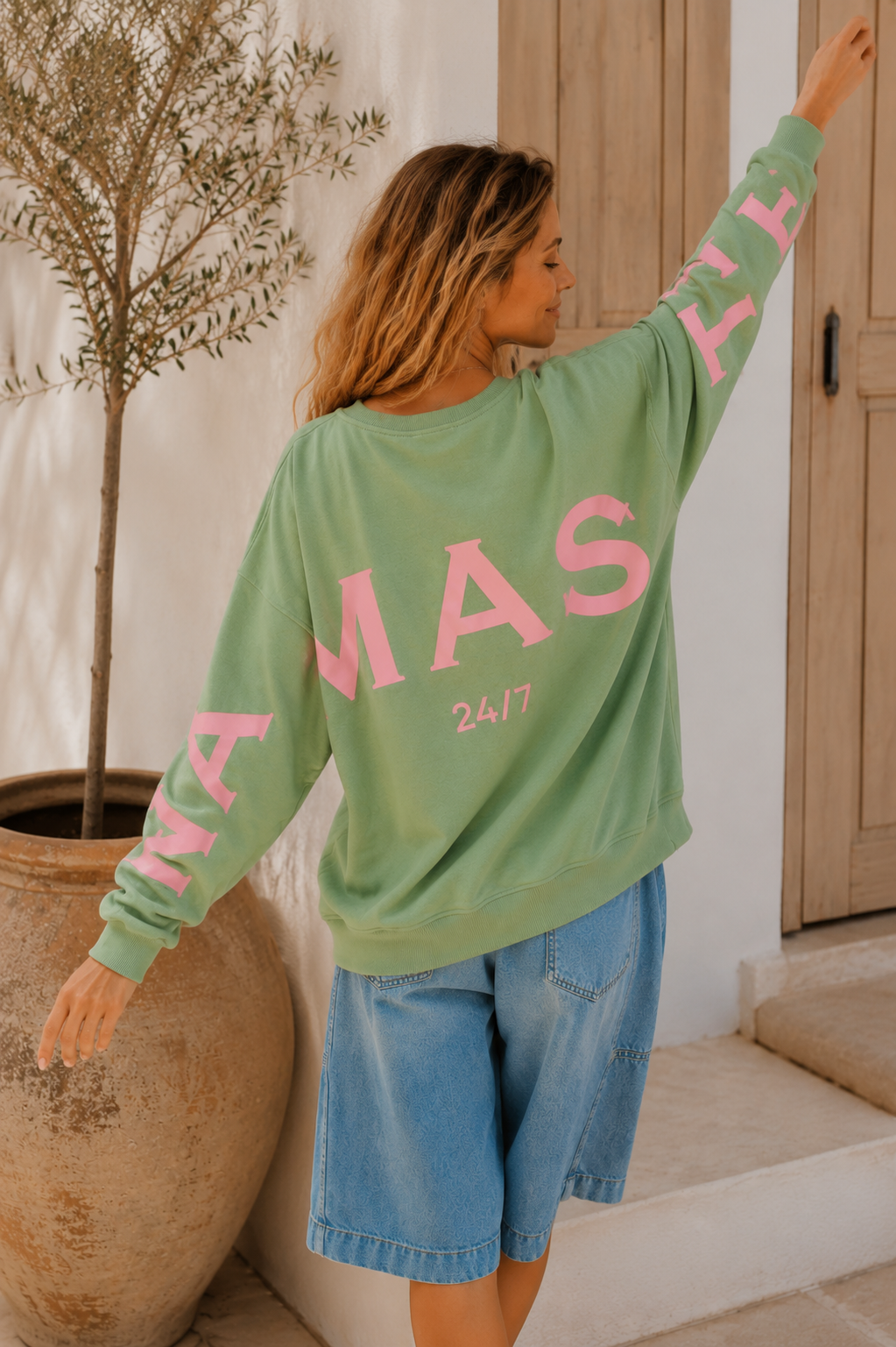 Sweatshirt „Namaste 24/7 Uni“ – Made in Italy | One Size bis ca. Gr. 42