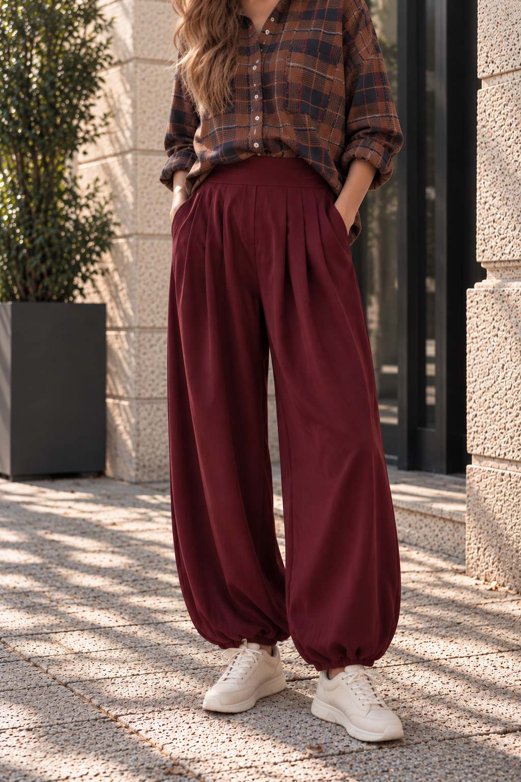 Butterstoff Ballonhose uni HO0106 | Made in Italy Gr 34-42-44 Hose