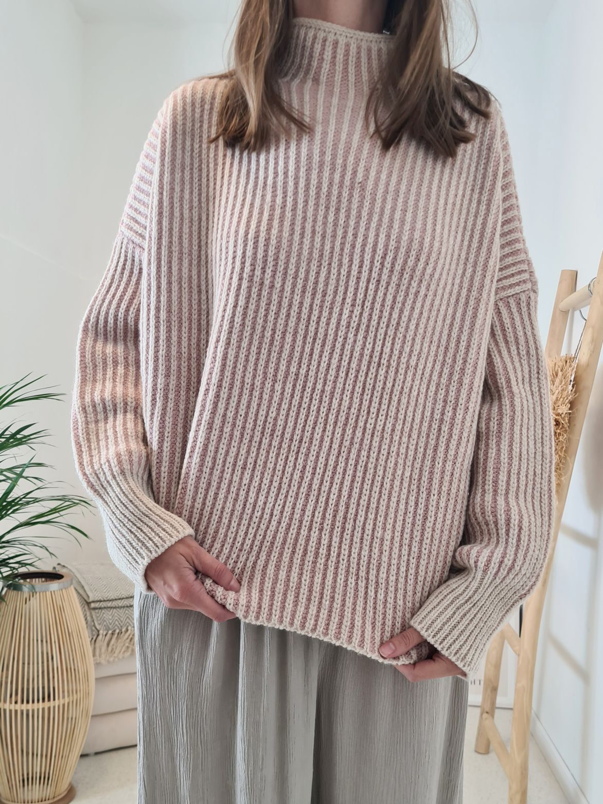 KNIT SWEATER MEGAN STRIPES ROSA Strickpullover Pullover 34-40/42 Made in Italy versch. Farben KNIT SWEATER MEGAN STRIPES ROSA Strickpullover Pullover 34-40/42 Made in Italy versch. Farben