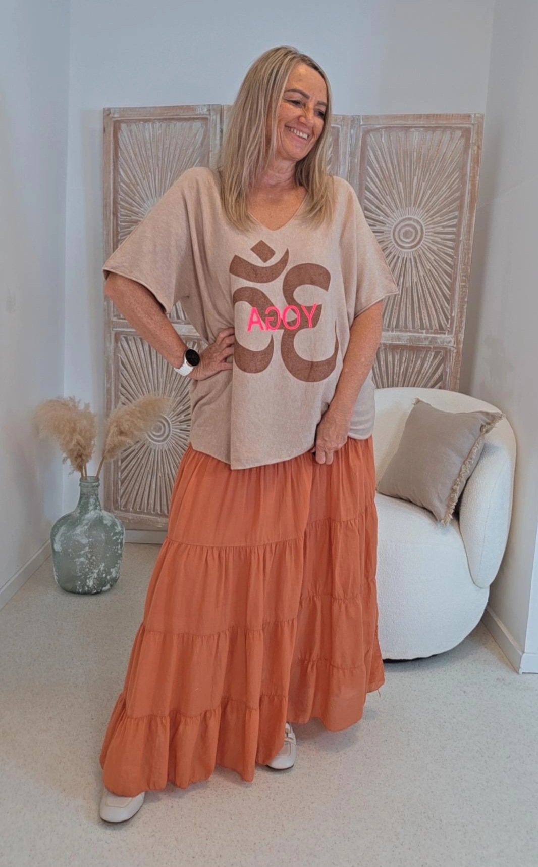 OVERSIZE FEINSTRCK PULLOVER LANESSA YOGA Made in Italy 34-46
