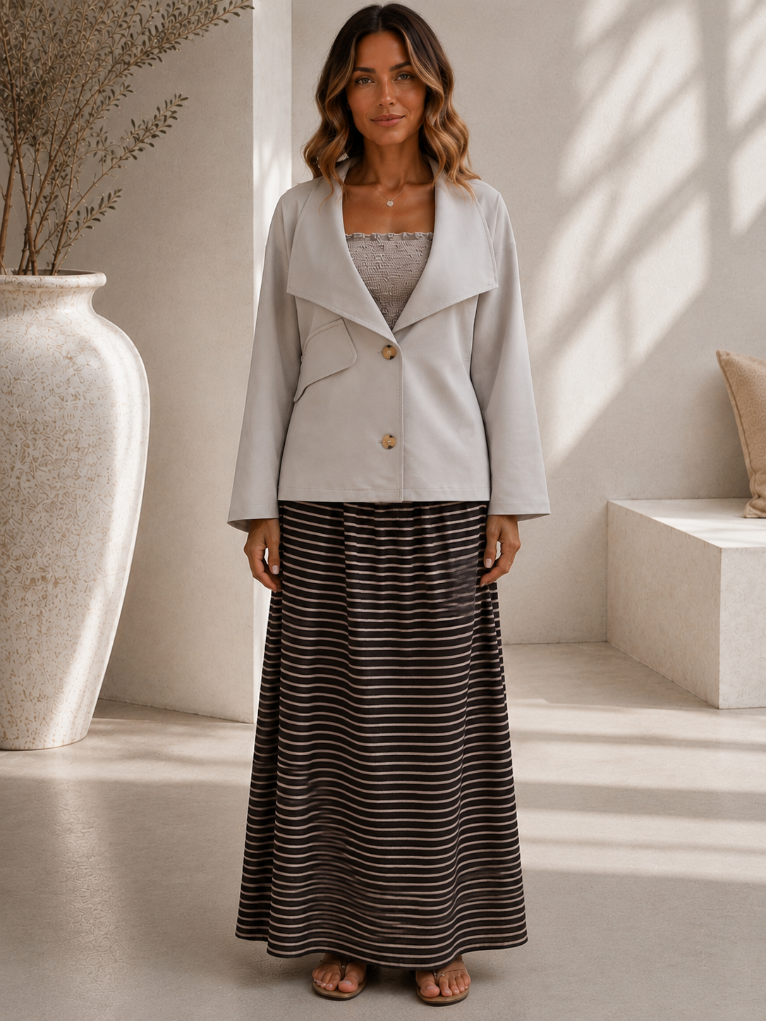 Jacke Enya – lässige Uni-Jacke mit Statement-Kragen Uni Made in Italy 34-42/44