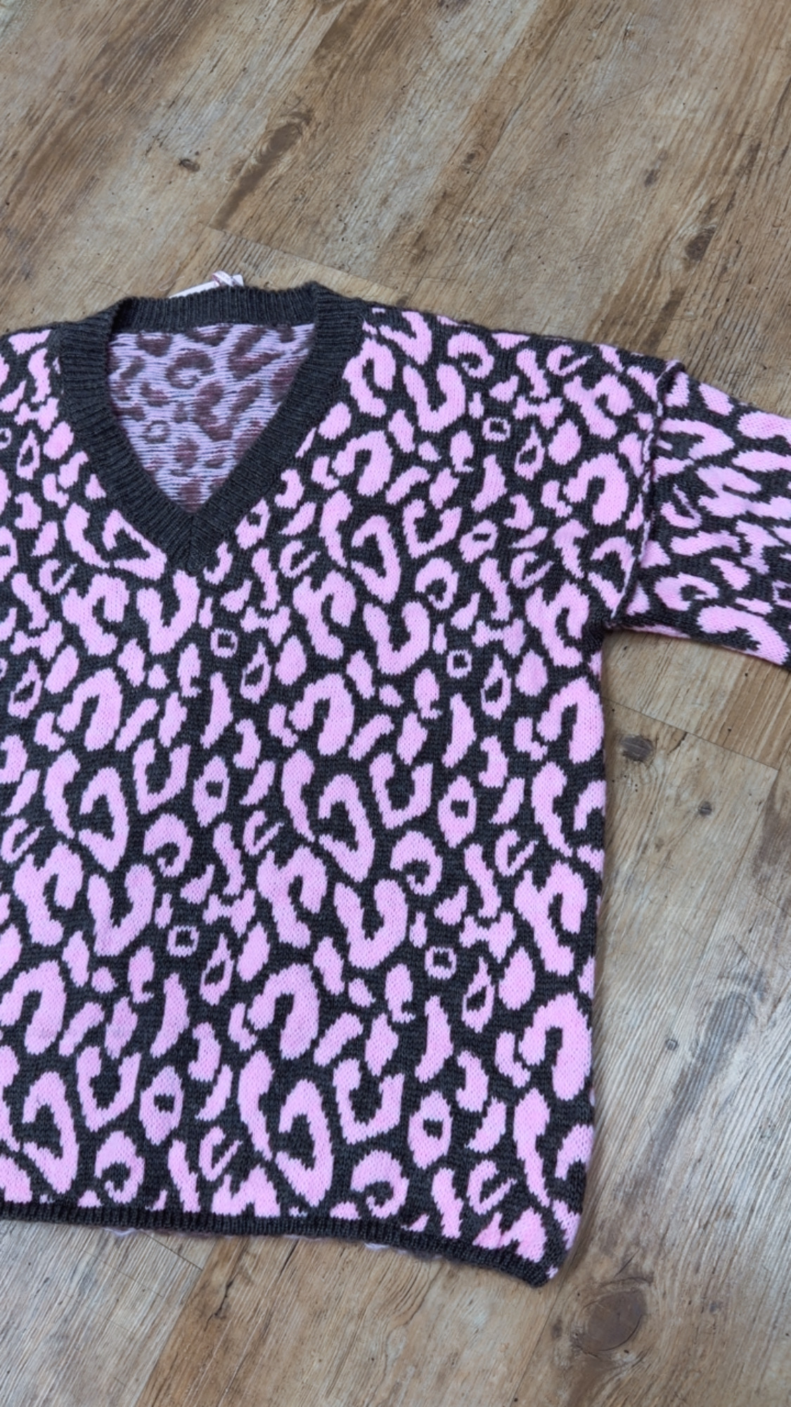 Leo-Pullover mit V-Ausschnitt I P0069 I Made in Italy 34-44/46