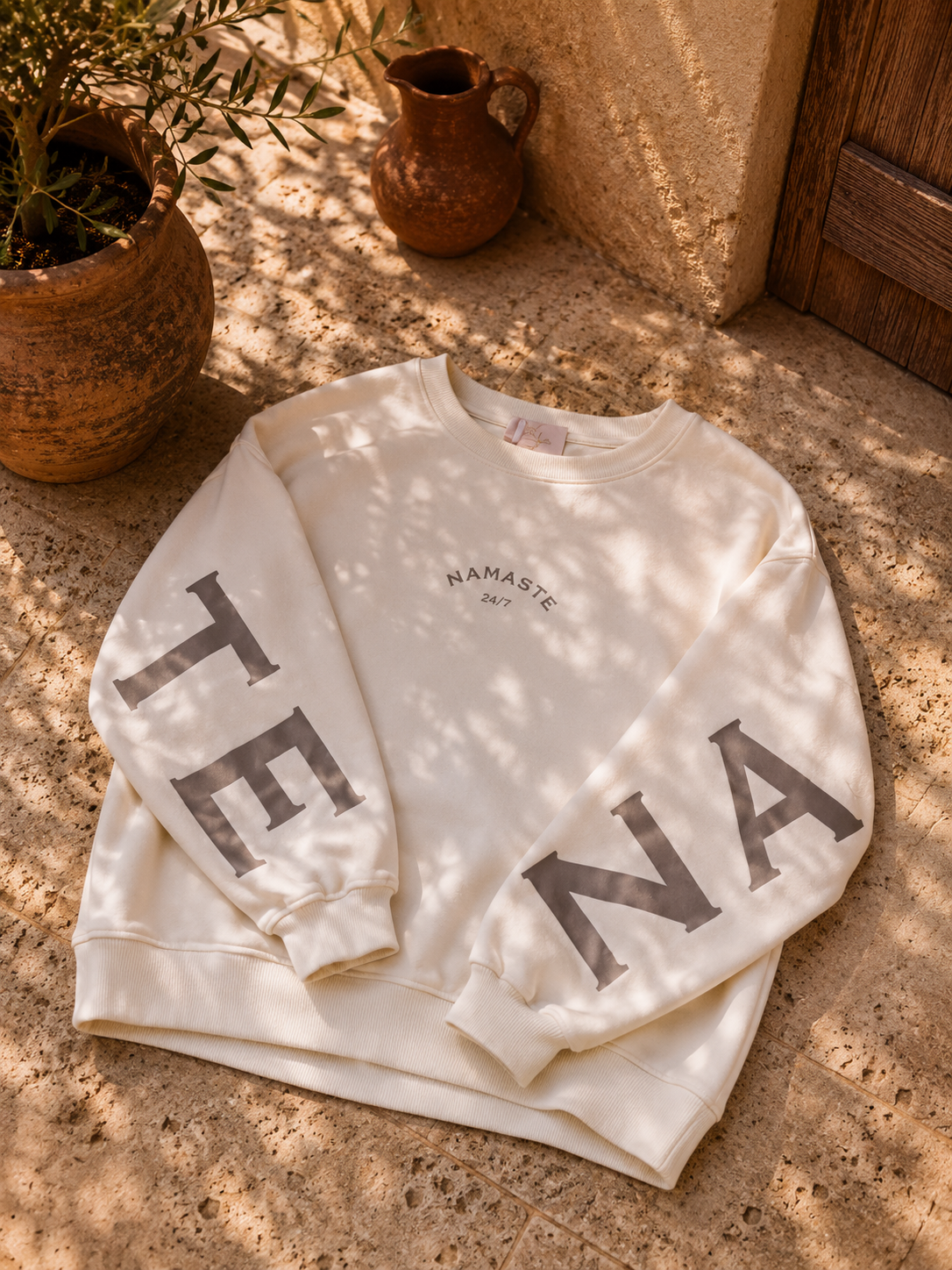 Sweatshirt „Namaste 24/7 Uni“ – Made in Italy | One Size bis ca. Gr. 42
