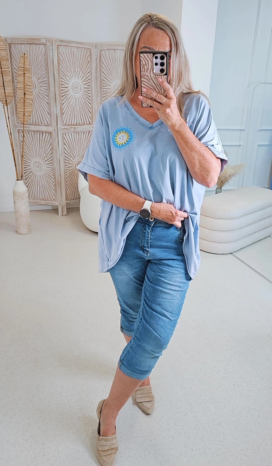 3/4 BASIC JEANS YOLA Variantenartikel Größen bis Gr. 38 - 48