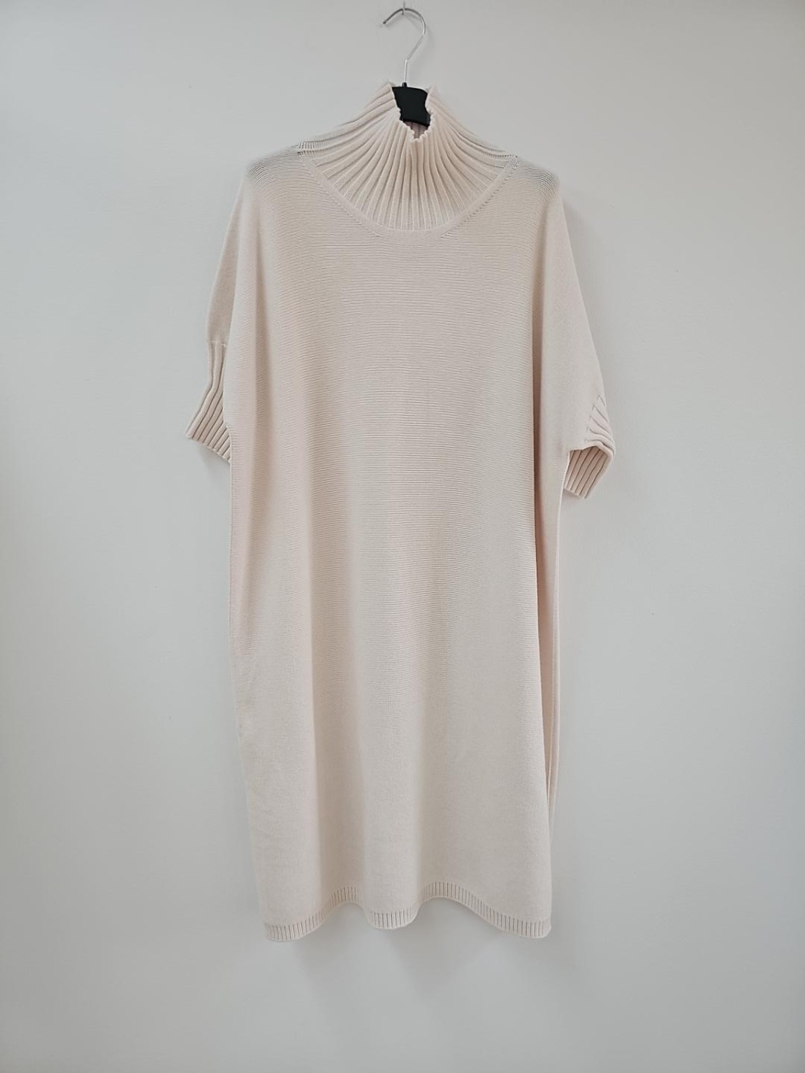 Strickkleid mit Stehkragen Uni I NO.SK0018 I Made in Italy 34-44
