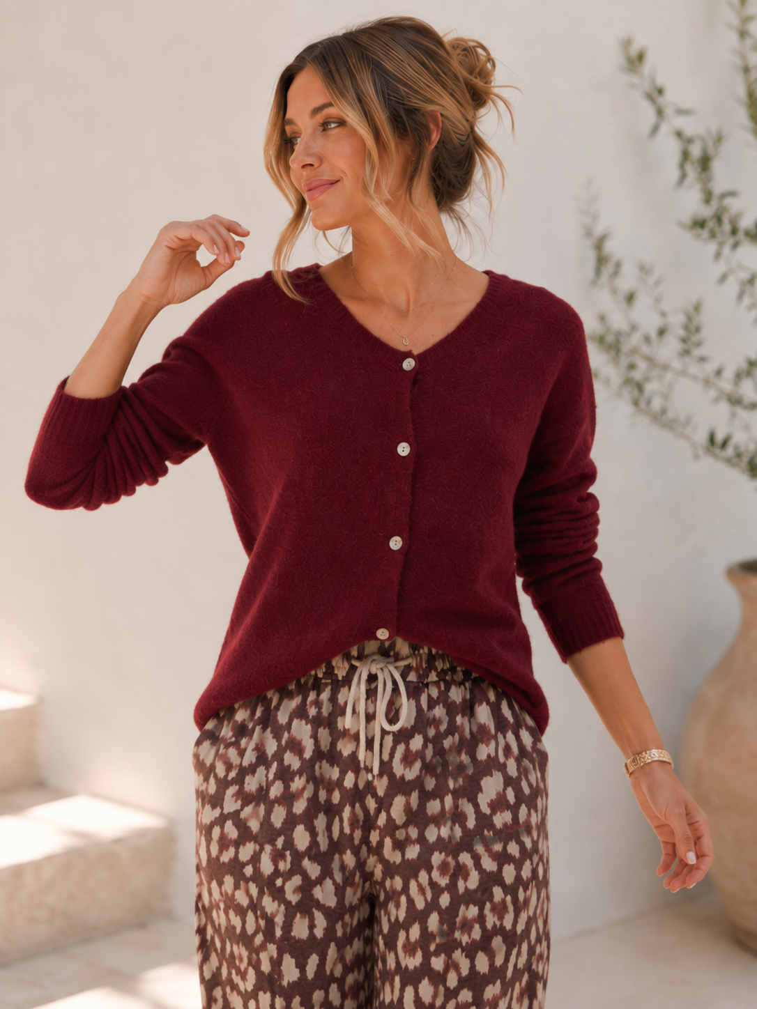 Kuschelige Strickjacke Elara mit Angora Made in Italy Gr 34-42