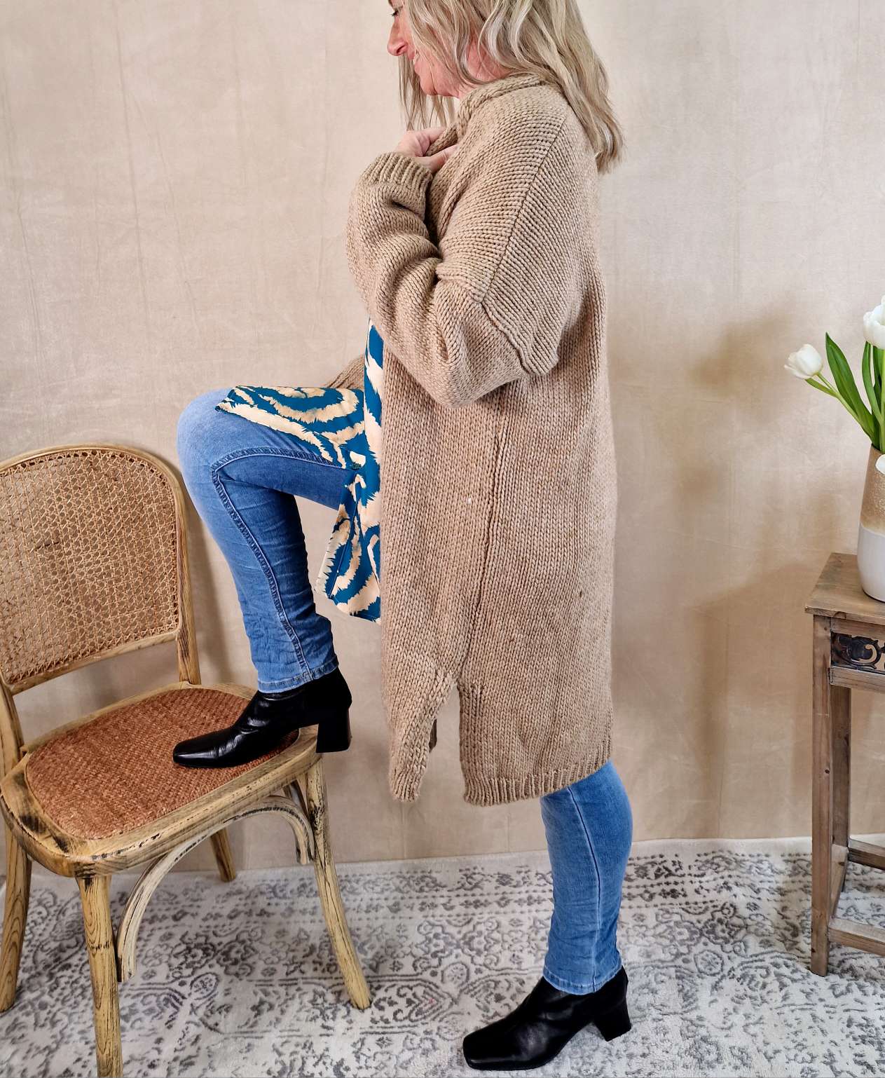 EDLER KNIT CARDIGAN BETTINA CAMEL 34-42 Made in Italy Strickjacke Strickmantel Mantel EDLER KNIT CARDIGAN BETTINA CAMEL 34-42 Made in Italy Strickjacke Strickmantel Mantel