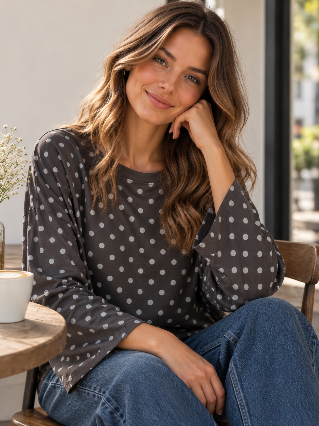 Longsleeve Dots I LS0146 I Made in Italy 34-42/44