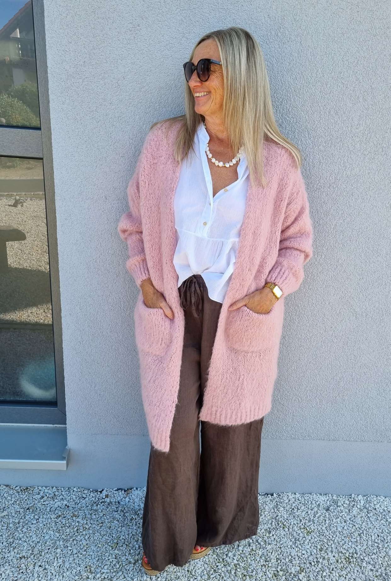 LINEN MARLENE PANT BRIGITTE BRAUN Pocket 34-42 Made in Italy weite Leinen Hose mit Taschen LINEN MARLENE PANT BRIGITTE BRAUN Pocket 34-42 Made in Italy weite Leinen Hose mit Taschen