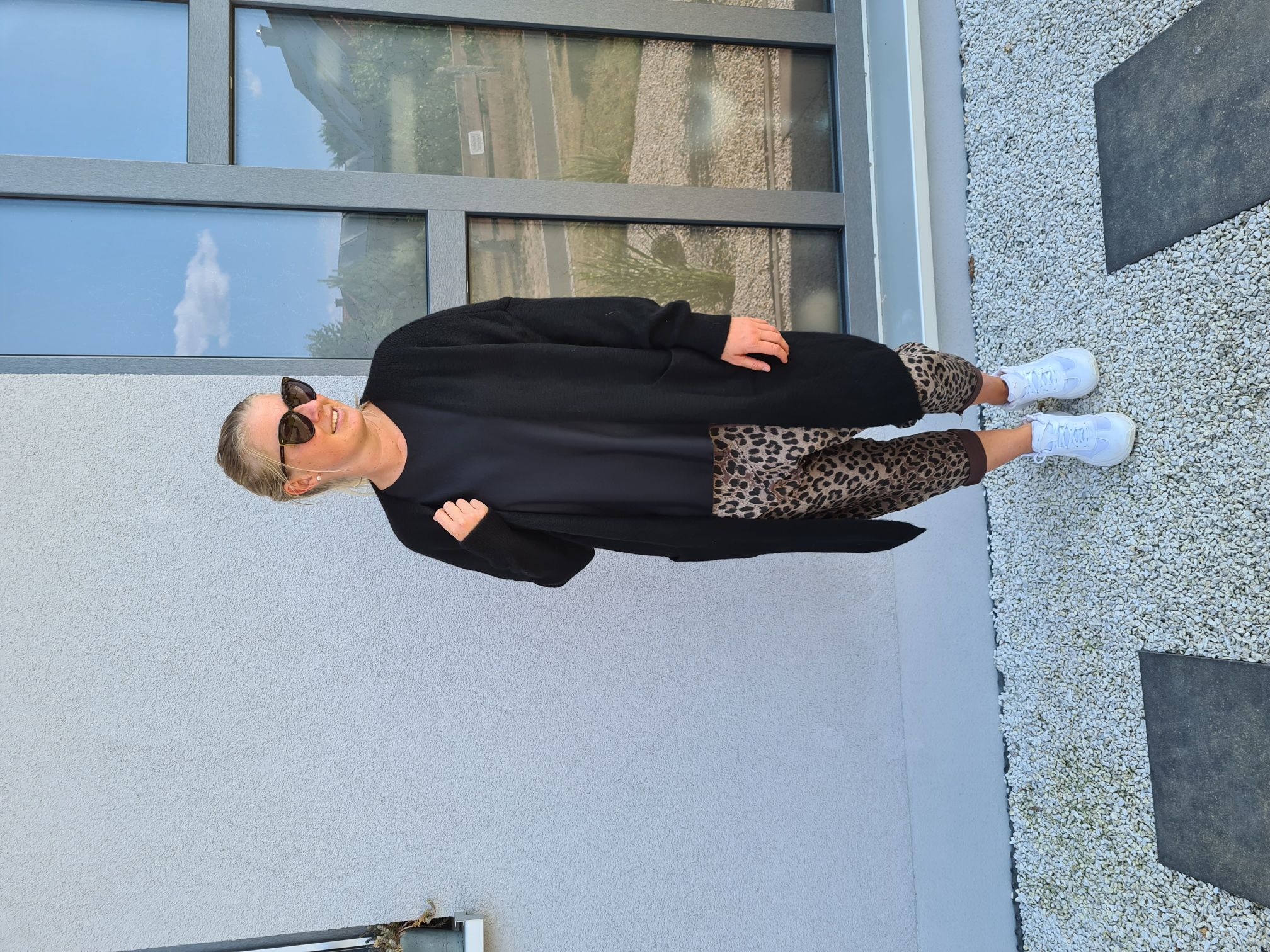 EDLER KNIT CARDIGAN TEODORA SCHWARZ Strick Jacke Mantel 34-42 Made in Italy EDLER KNIT CARDIGAN TEODORA SCHWARZ Strick Jacke Mantel 34-42 Made in Italy