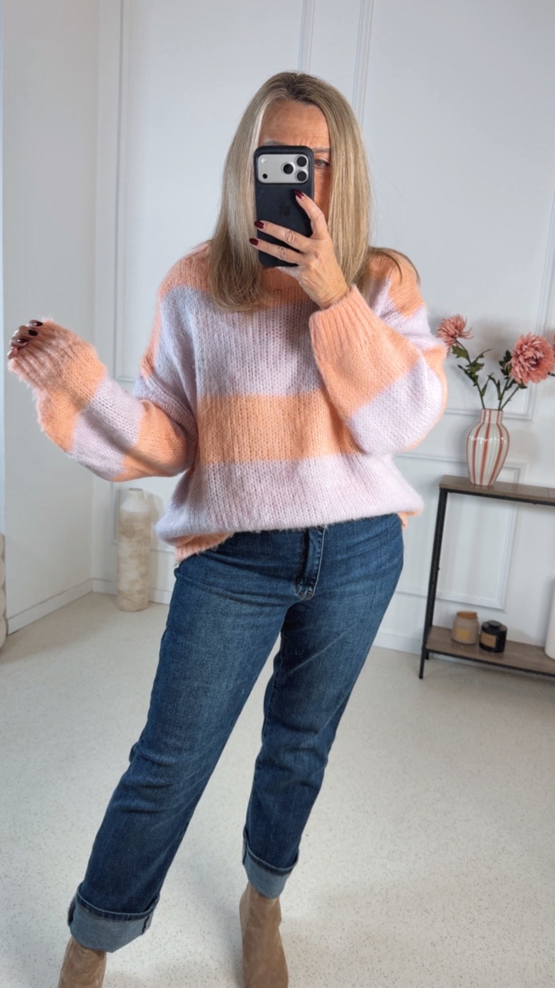 BASIC KNIT SWEATER  BÄRBEL 34 - 44 Made in Italy Pullover Strickpullover