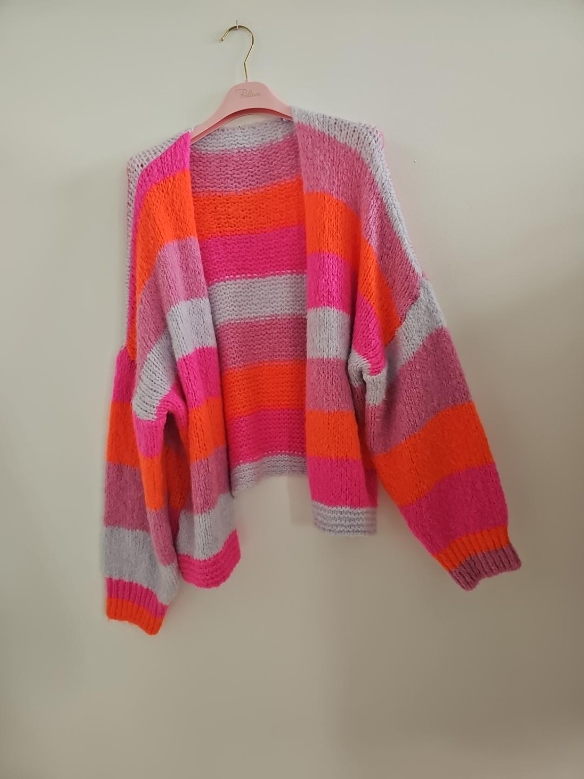 Cardigan mit Blockstreifen Strickjacke I SJ0035 I Made in Italy 34-44