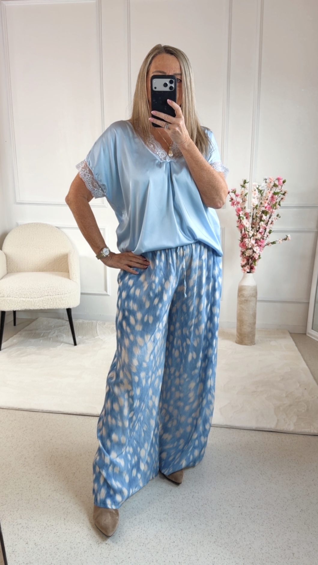 ✨ Spitzen-Shirt Flina Made in Italy 34-42/44