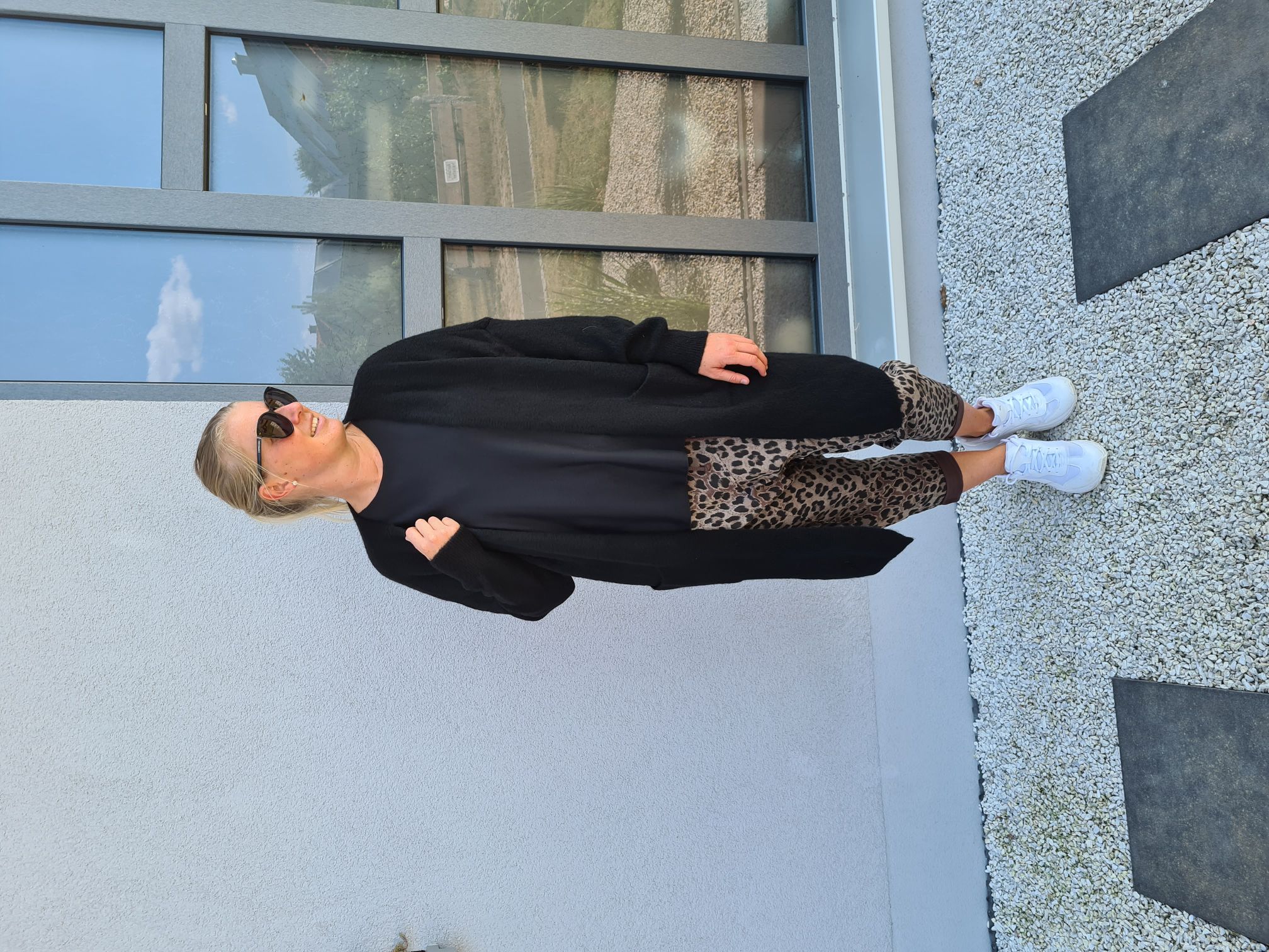 EDLER KNIT CARDIGAN TEODORA SCHWARZ Strick Jacke Mantel 34-42 Made in Italy EDLER KNIT CARDIGAN TEODORA SCHWARZ Strick Jacke Mantel 34-42 Made in Italy