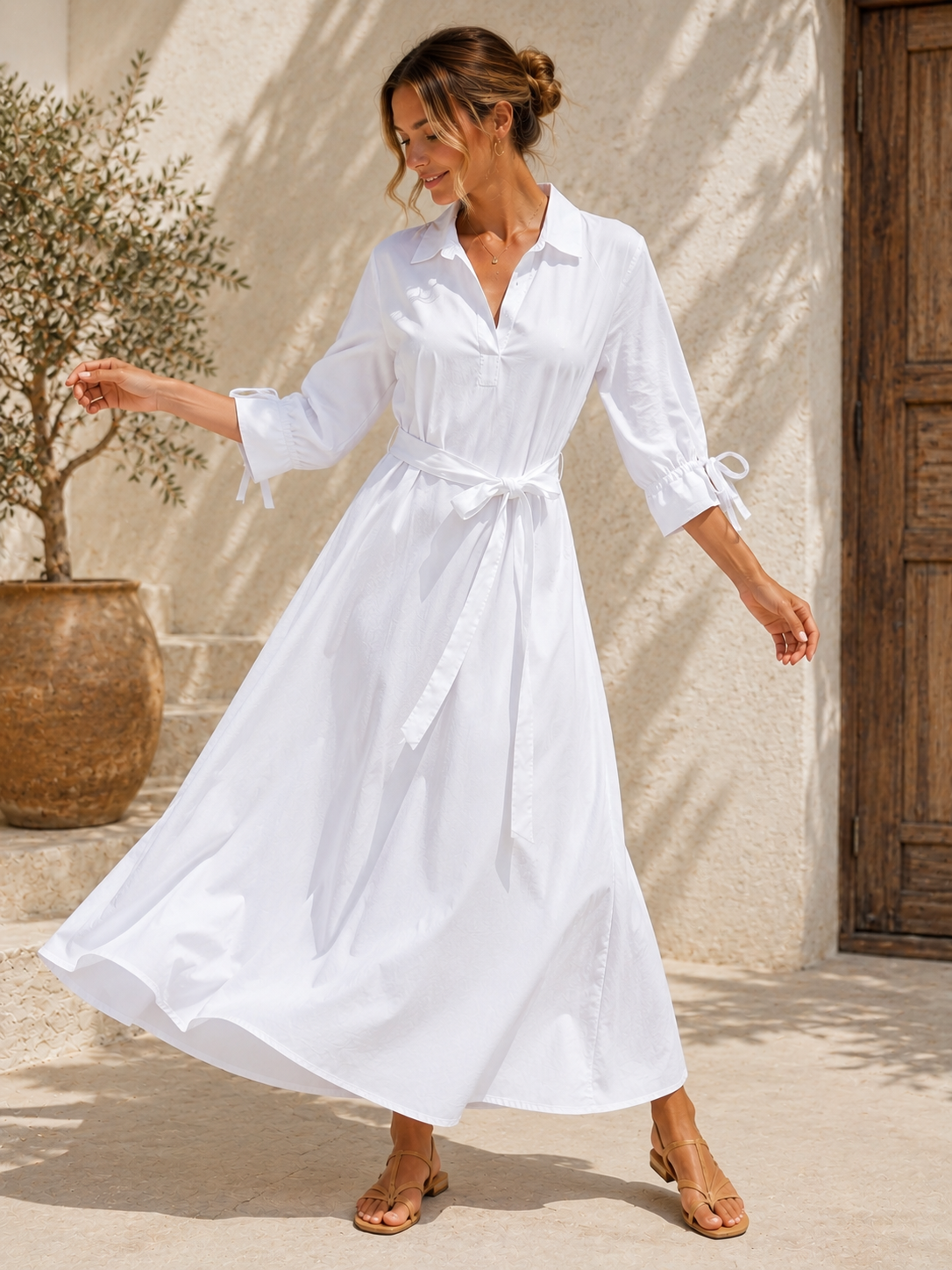 Exklusives Blusenkleid Marlie Baumwolle 34-40/42