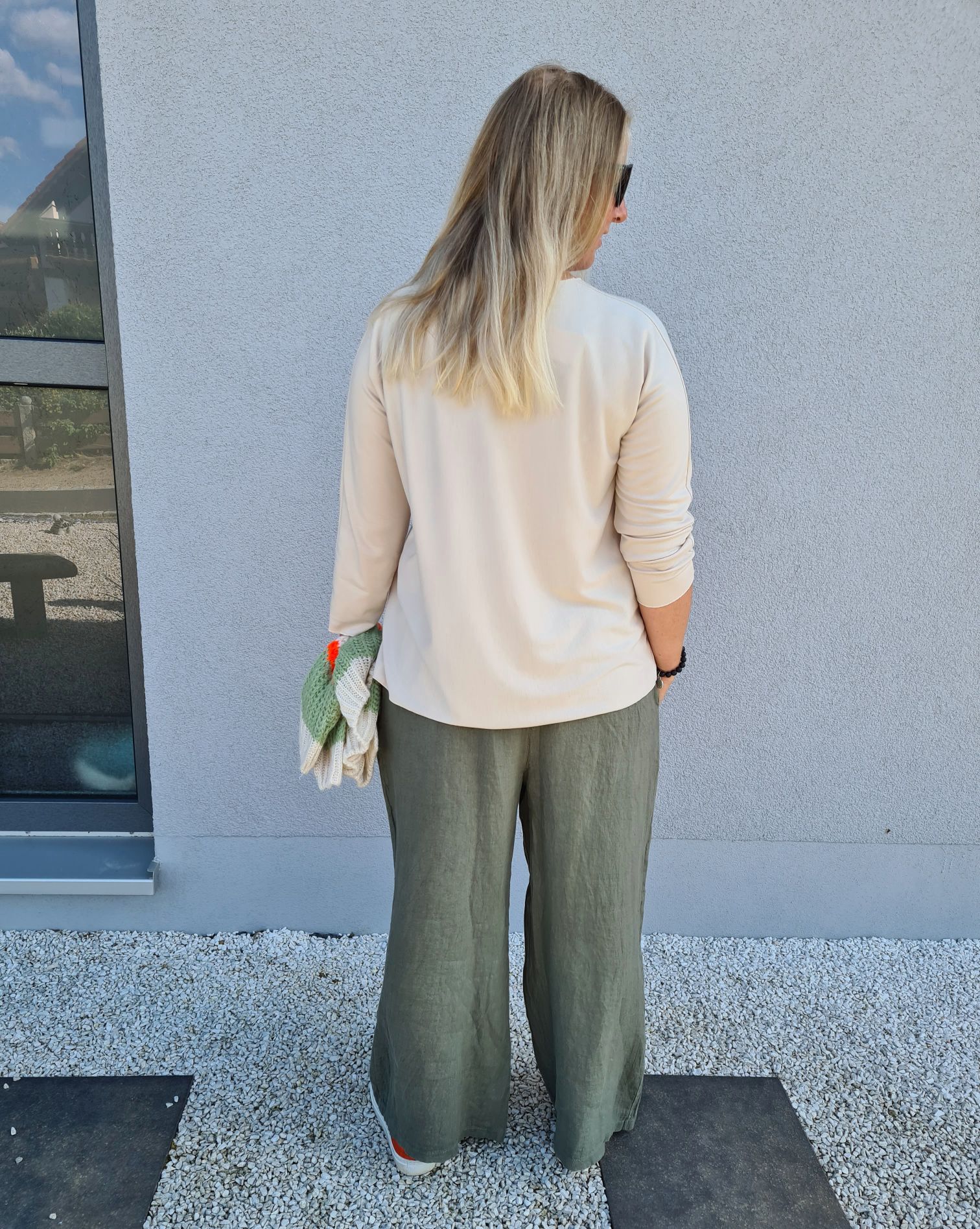 BASIC LONGSLEEVE RUBY CREME leichter Pullover 34-42 Made in Italy Layer Shirt BASIC LONGSLEEVE RUBY CREME leichter Pullover 34-42 Made in Italy Layer Shirt
