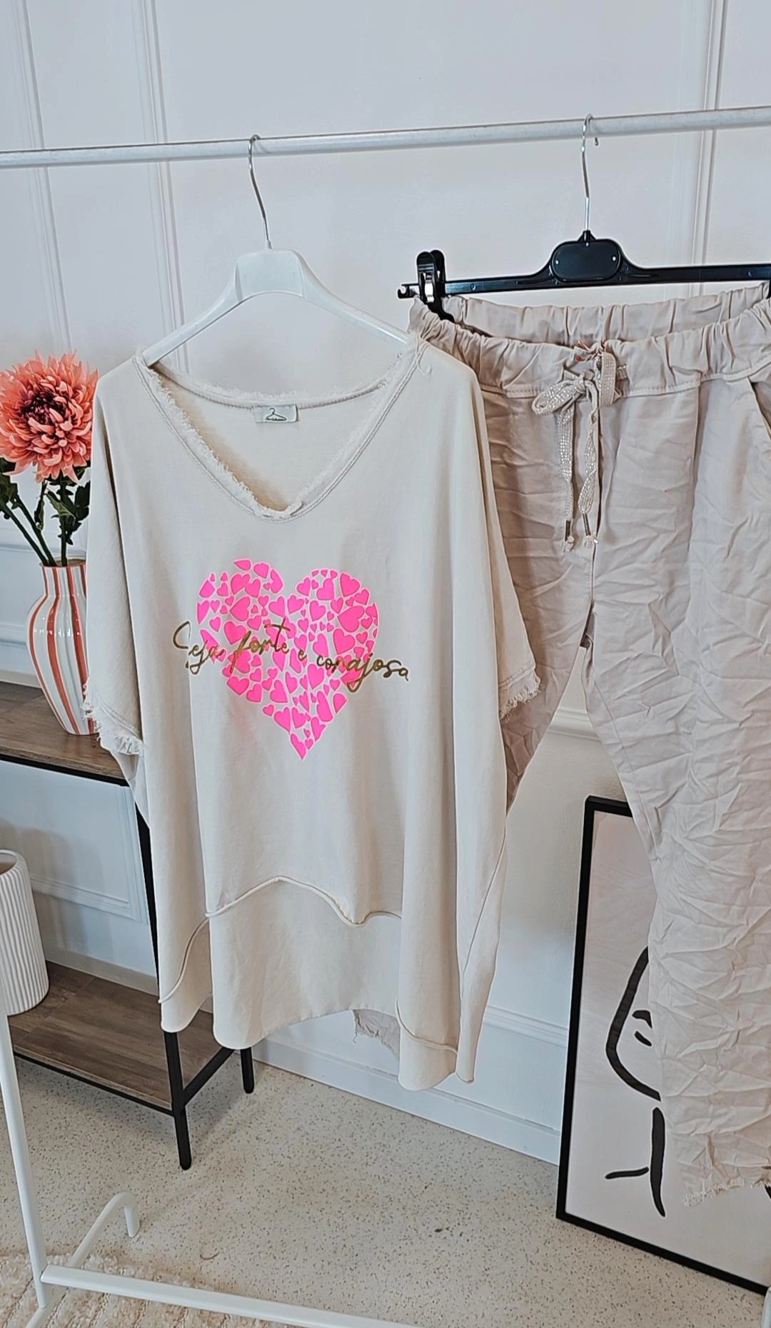BASIC SHIRT ROSANNA BAUMWOLLE Made in Italy 34-44/46 Vokuhila LIEFERZEIT ca 1 WOCHE