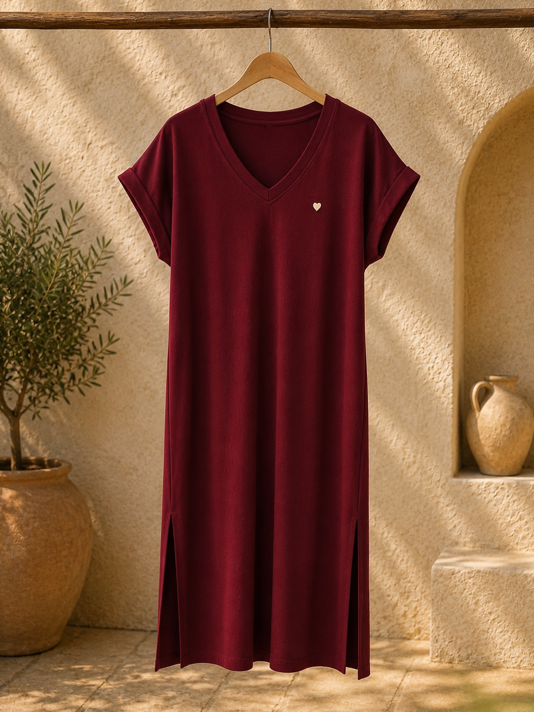 Sweatshirt-Kleid Taliya Mini Herz Made in Italy 34-42/44