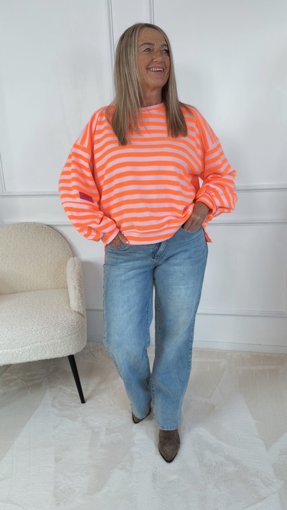 SWEATER CELESTINA STRIPES Made in Italy 36 - 42