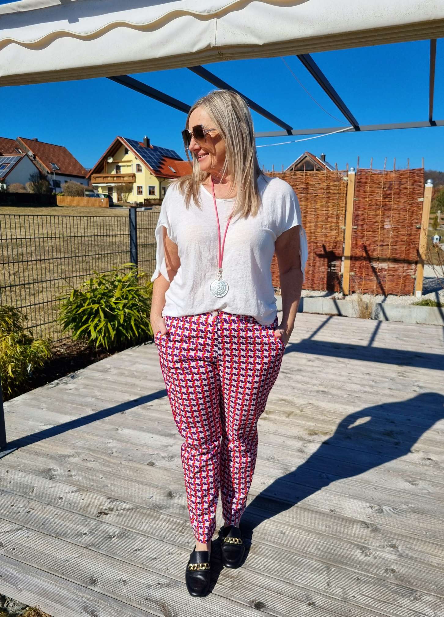 BASIC PANT VIVIAN PINK - Made in Italy dünne Sommer Hose Jogpant Variantenartikel BASIC PANT VIVIAN PINK - Made in Italy dünne Sommer Hose Jogpant Variantenartikel