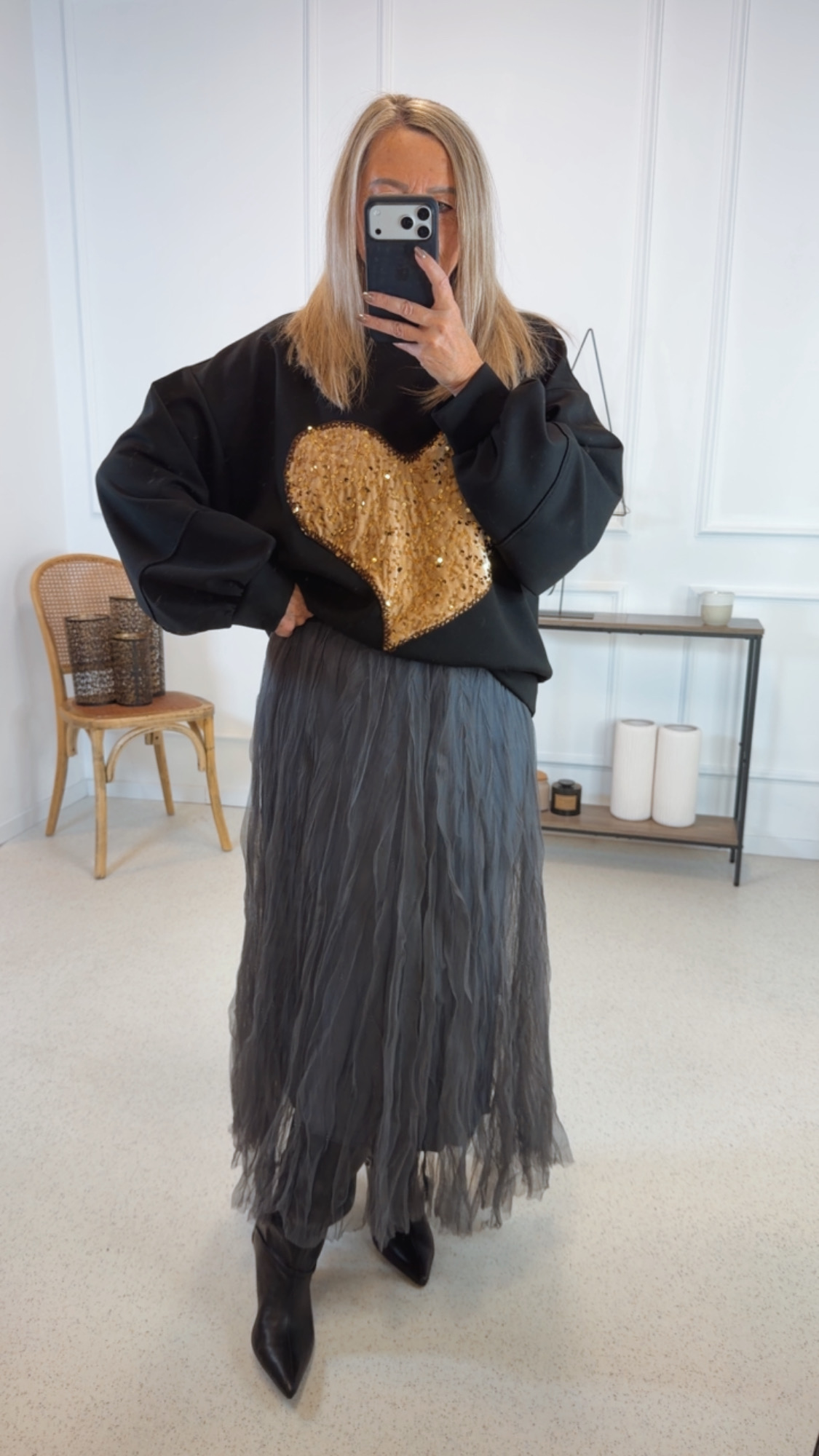 BASIC GLITZER SWEATER ALMA HERZ 34 -44 Made in Italy