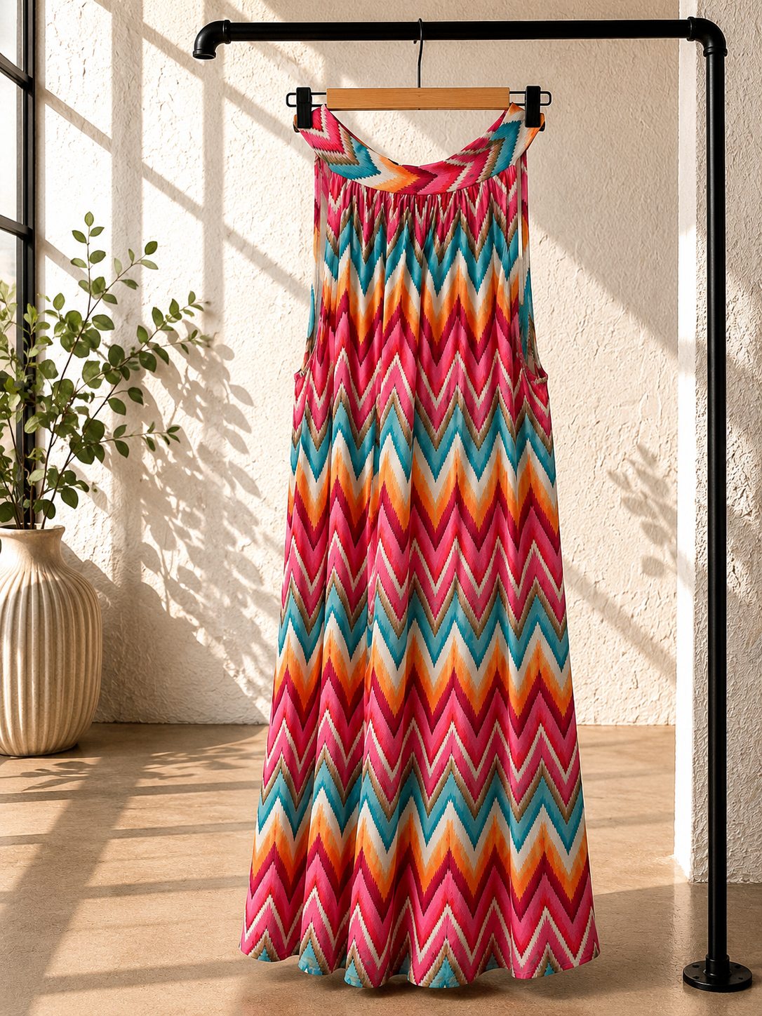 Kleid Bellara Zickzack-Muster Made in Italy 34-40/42