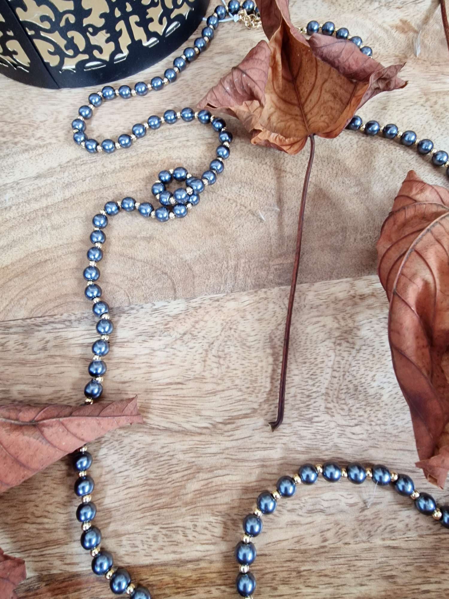 NECKLESS LA PERLA Lange Kette Kunstperle Halskette Italy Style versch. Farben NECKLESS LA PERLA Lange Kette Kunstperle Halskette Italy Style versch. Farben
