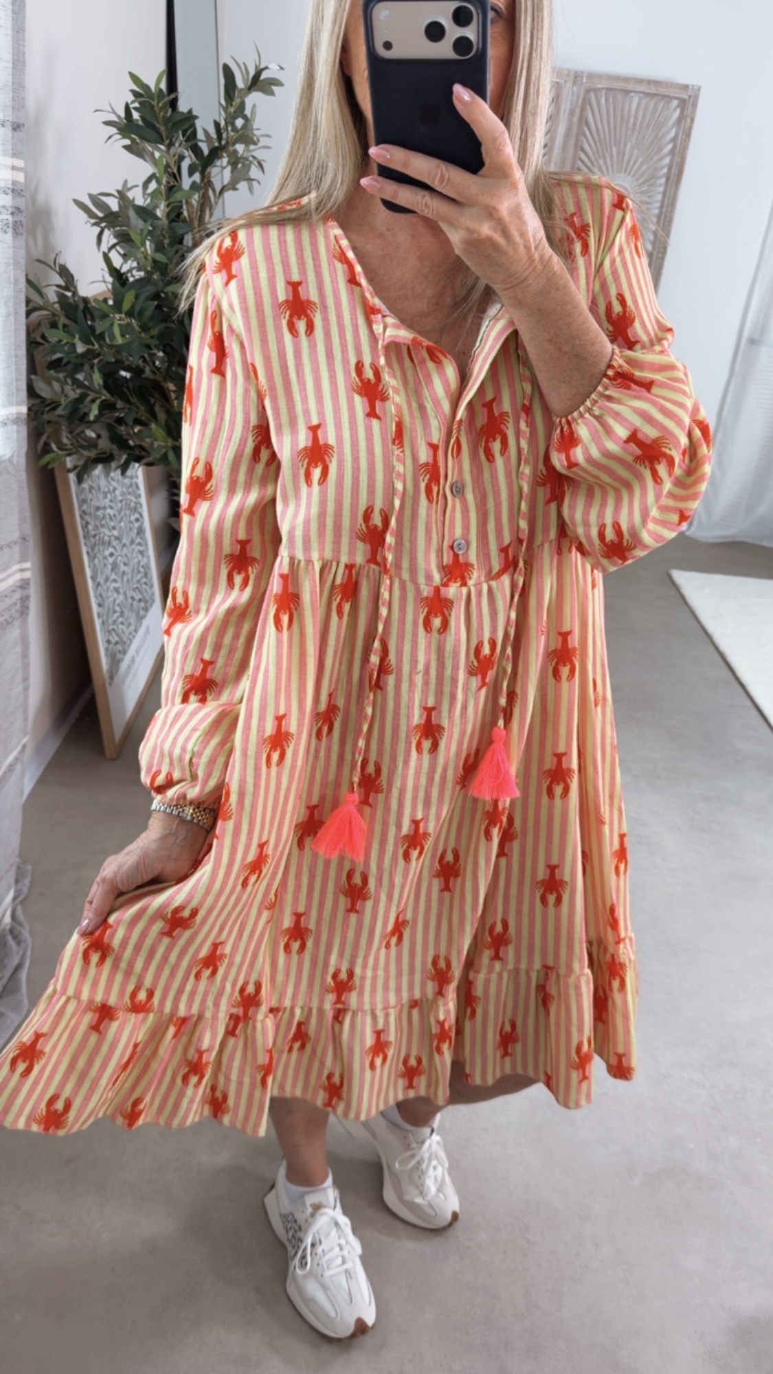 🦞 Tunika-Kleid „Lobster Love Marmaris“ – Made in Italy Gr 34-42