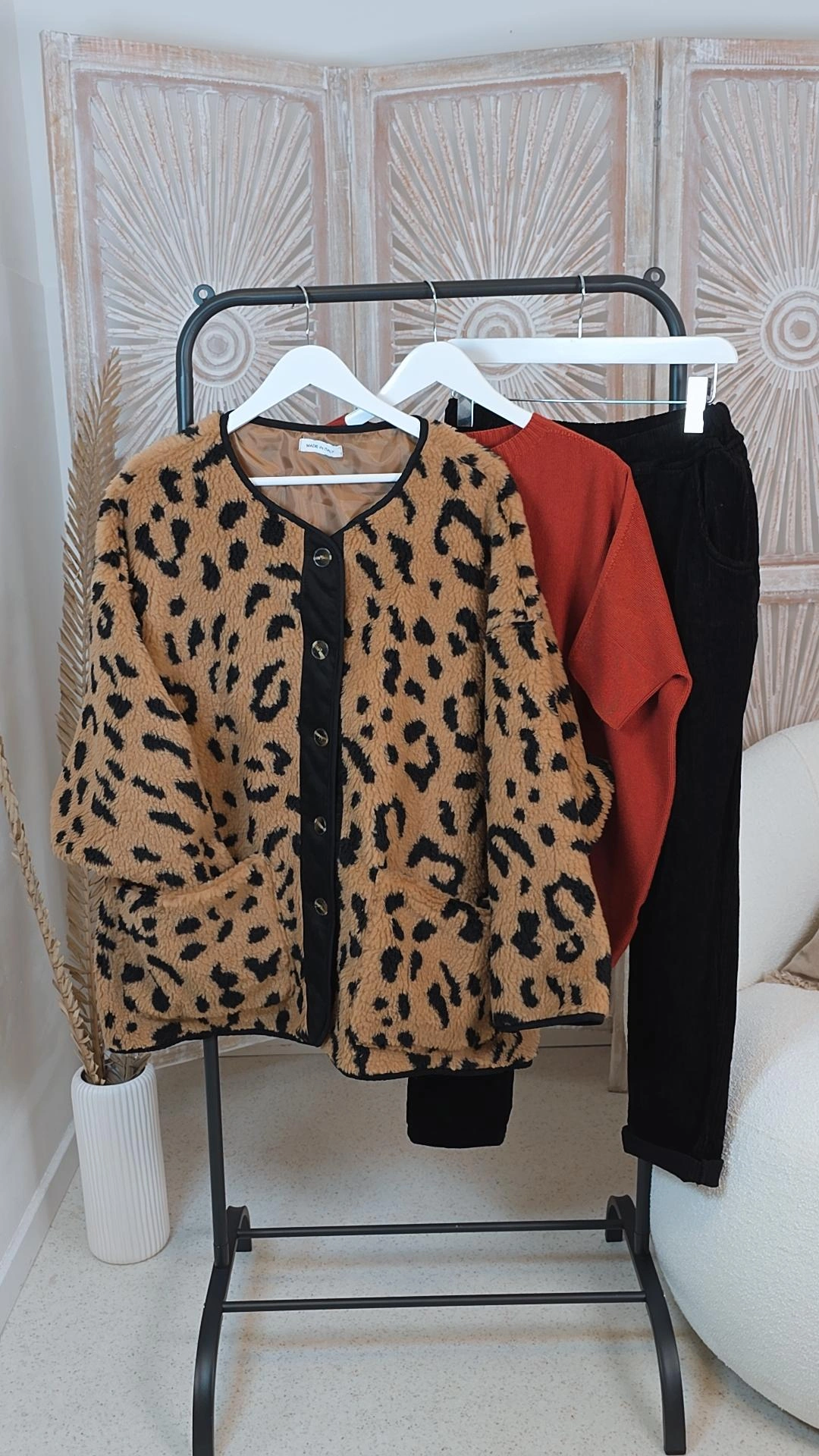 OVERSIZE LEO-TEDDY JACKE SONTJE Made in Italy 34-48/50