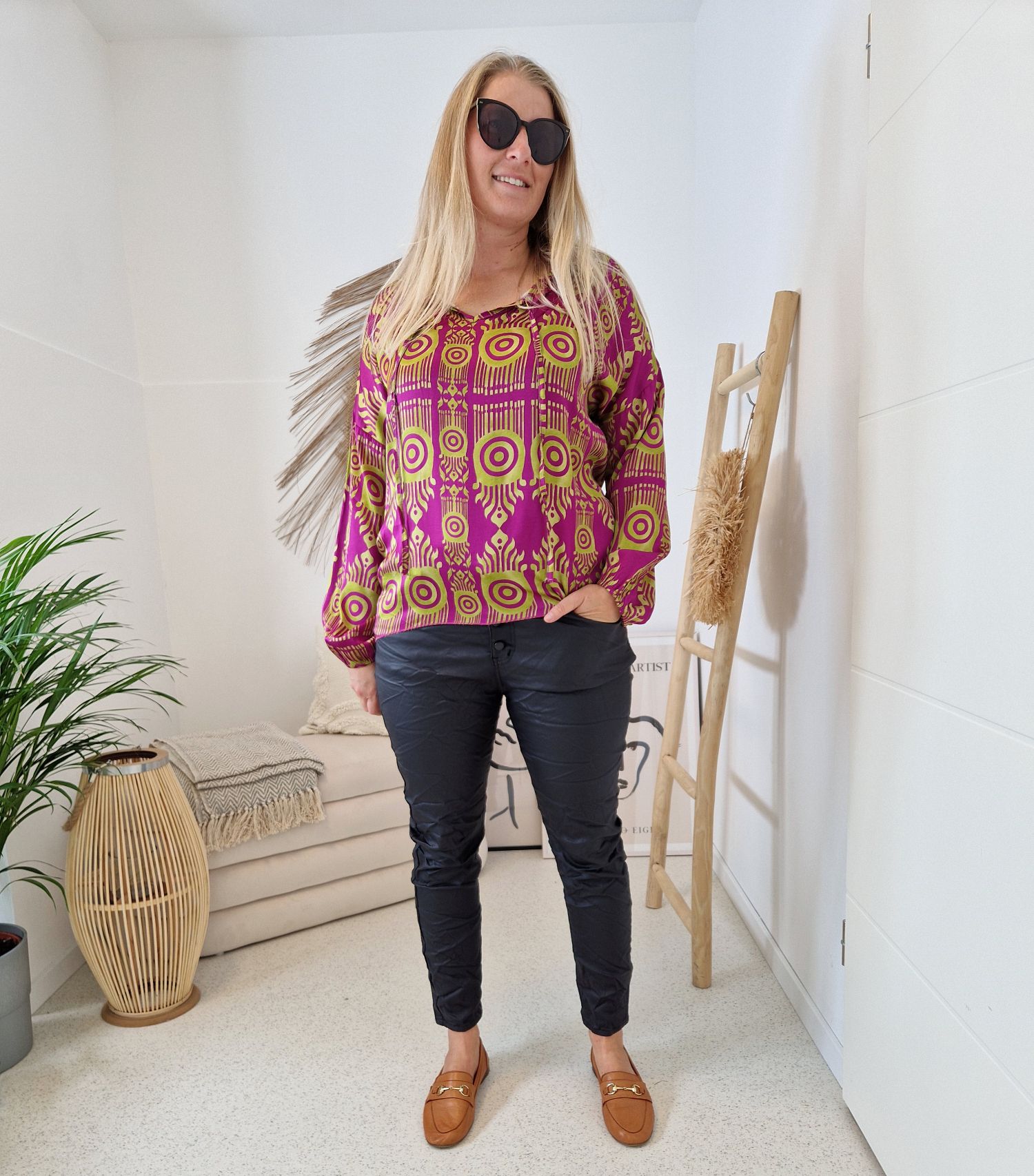 SEIDEN BLUSE LILITH PINK GRÜN 34-42 Made in Italy Silk Mix Oversize Shirt SEIDEN BLUSE LILITH PINK GRÜN 34-42 Made in Italy Silk Mix Oversize Shirt