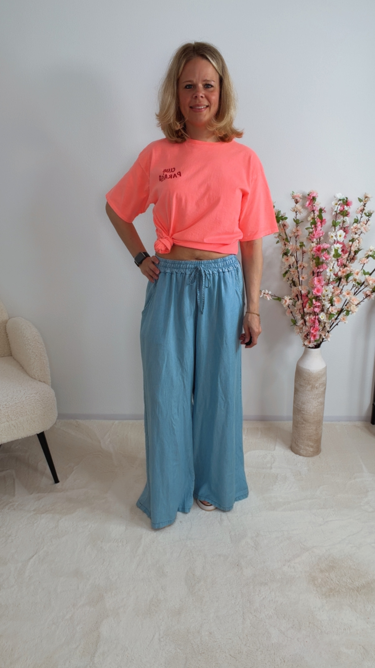 🌞💙 Statement T-Shirt Maricelva Paradies Made in Italy 34-42/44