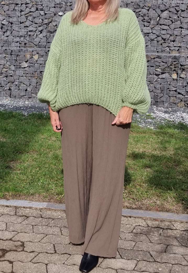 EDLE HOSE INESSA TAUPE Viskose Hose Made in Italy Palazzohose PANT Musselin Art 34-40 EDLE HOSE INESSA TAUPE Viskose Hose Made in Italy Palazzohose PANT Musselin Art 34-40
