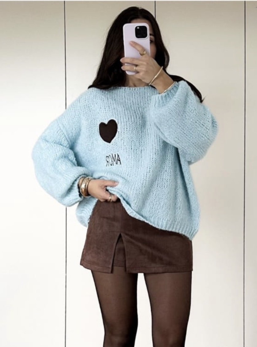 BASIC KNIT SWEATER MARIANNE HERZ Made in Italy 34- 44 PULLOVER STRICKPULLOVER