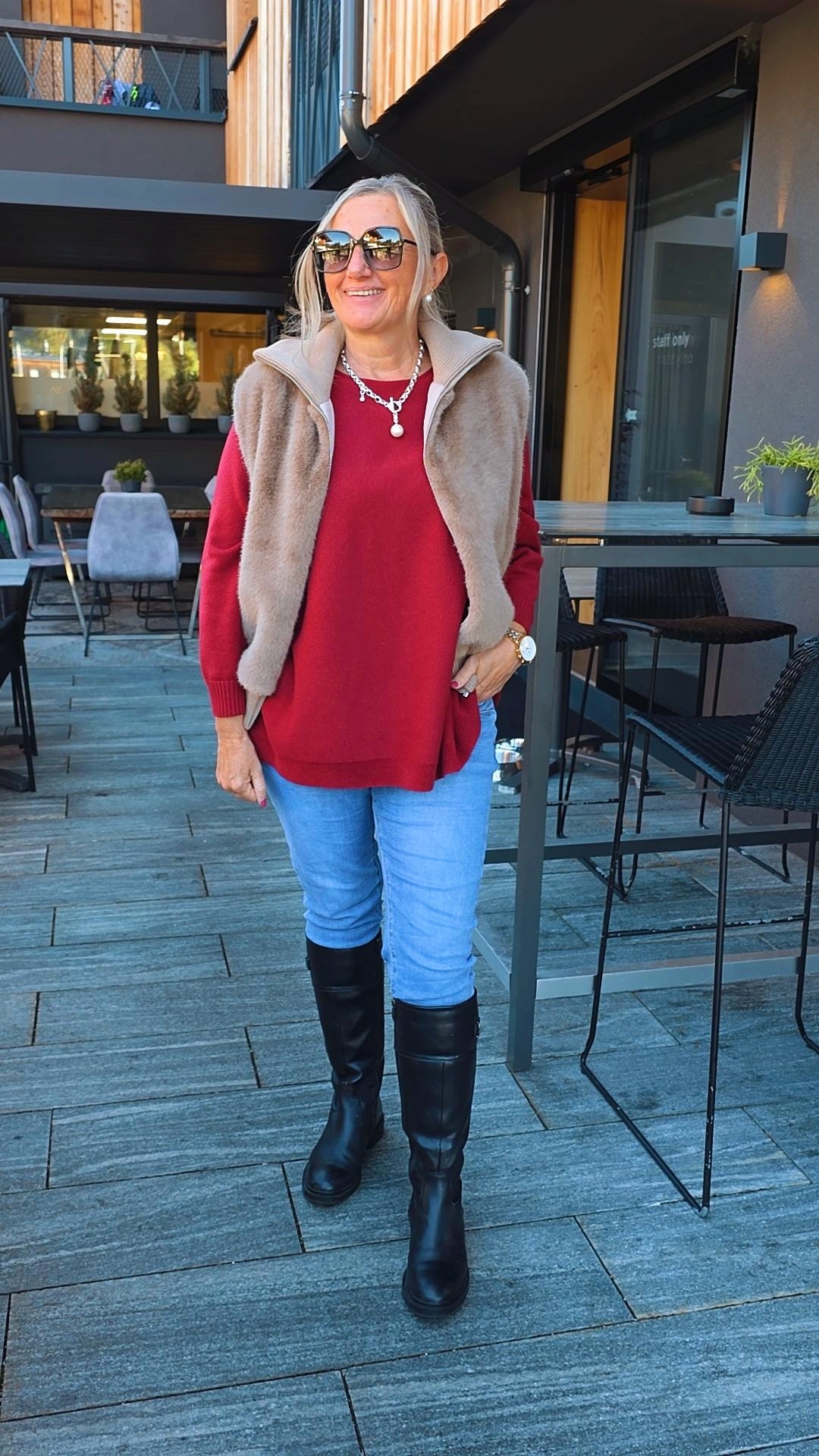 FELLWESTE ELSA mit Reißverschluss 34-42