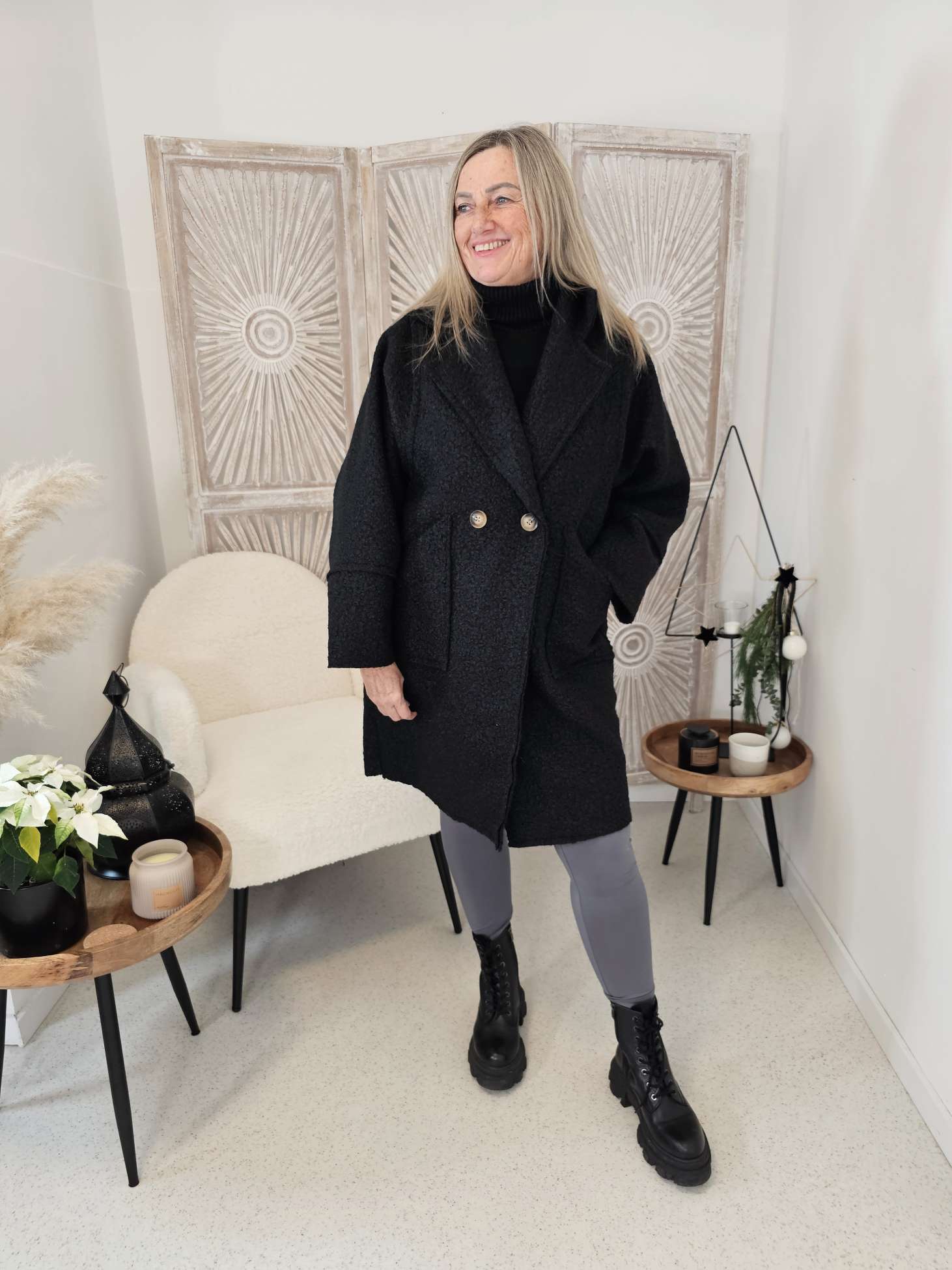BACK AGAIN TEDDY COAT WICKY Mantel Jacke MADE IN ITALY 34-44 BACK AGAIN BACK AGAIN TEDDY COAT WICKY Mantel Jacke MADE IN ITALY 34-44 BACK AGAIN