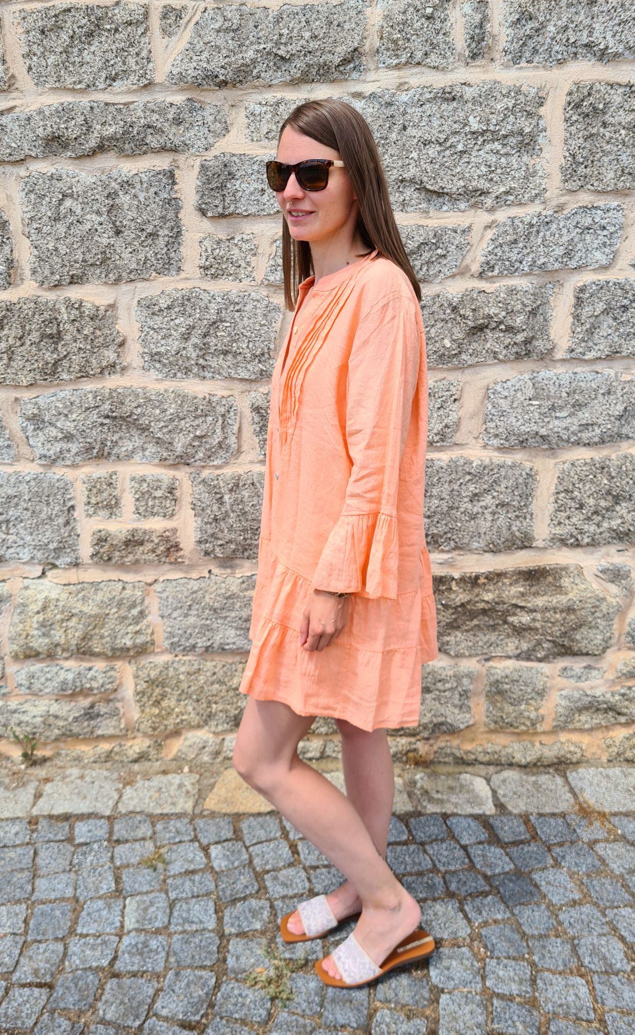 LINEN TUNIKA DRESS LIVA KORALLE 34-40 Made in Italy Leinen Kleid Leinenkleid Linendress LINEN TUNIKA DRESS LIVA KORALLE 34-40 Made in Italy Leinen Kleid Leinenkleid Linendress