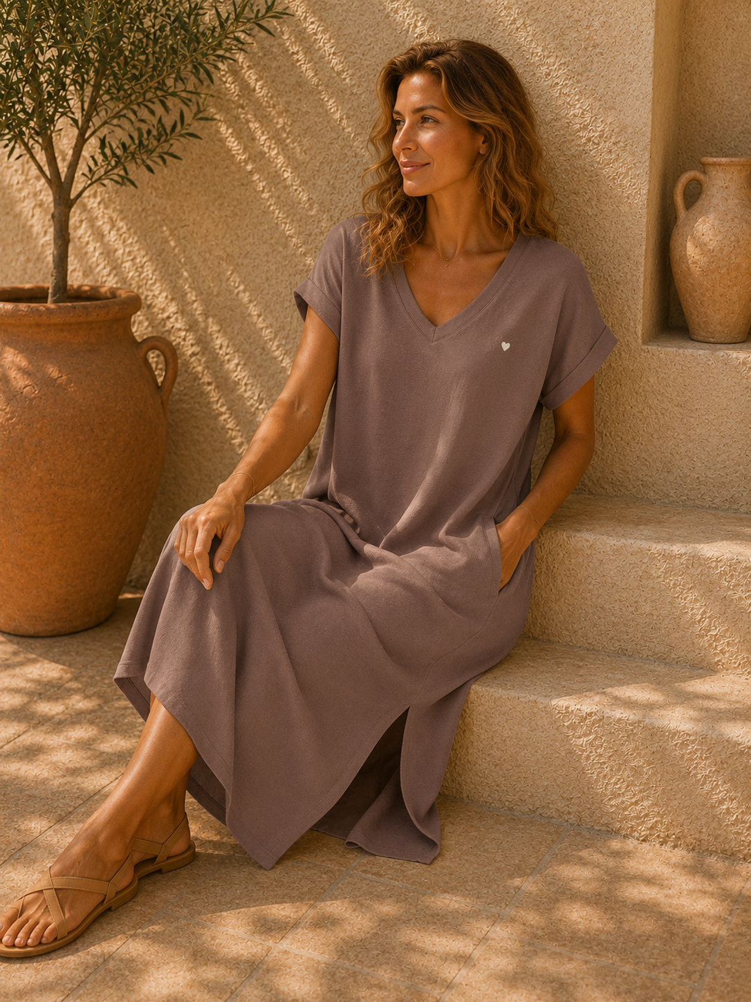 Sweatshirt-Kleid Taliya Mini Herz Made in Italy 34-42/44