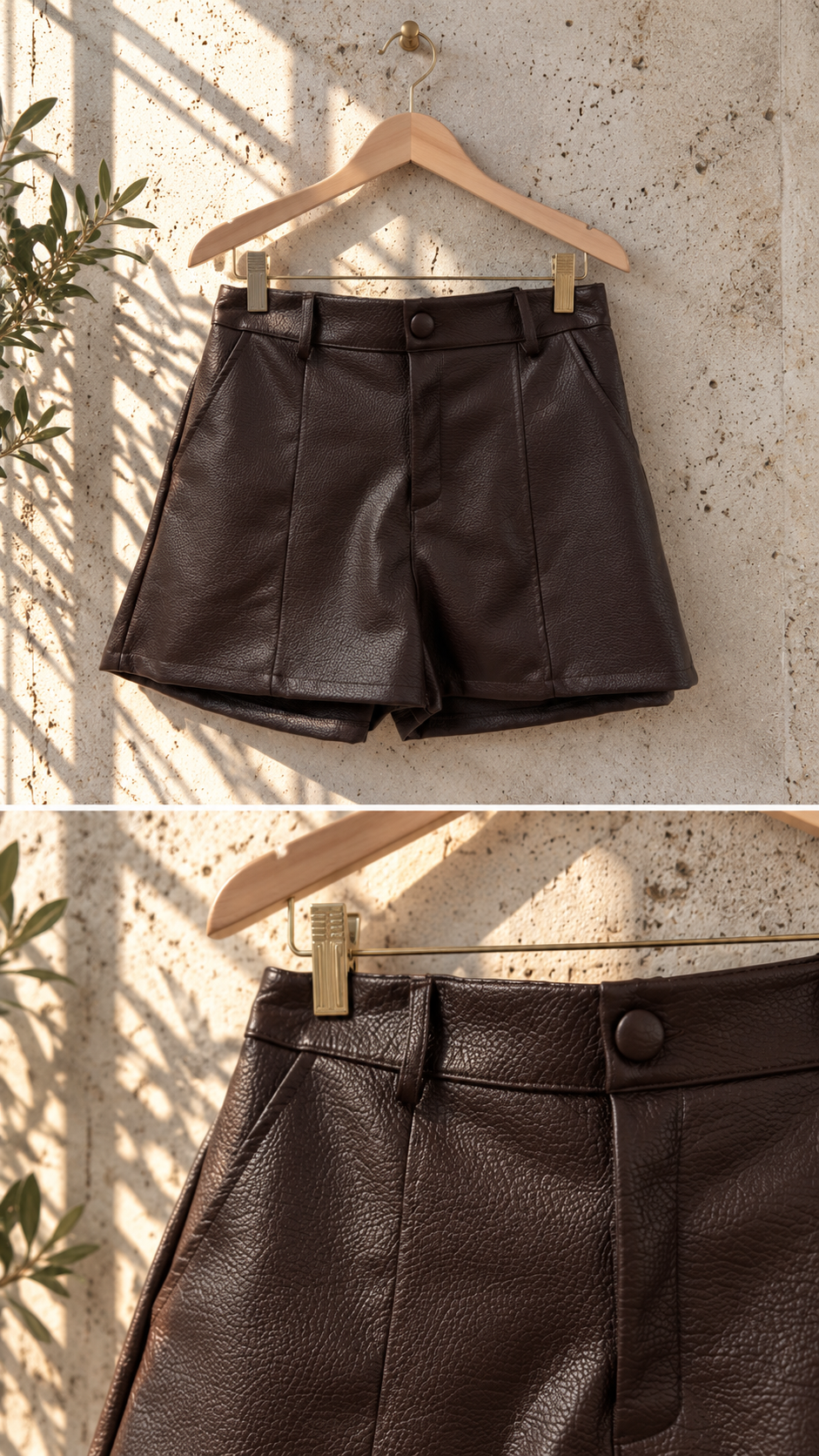 HO0116 – Trend Shorts in Lederoptik | Made in Italy Gr. 34-42/44
