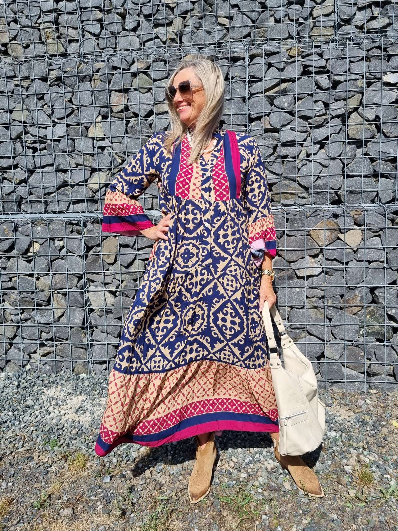MAXI TUNIKA DRESS IRINA BLAU 34-42 Made in Italy langes Kleid Hängerchen Tunikakleid MAXI TUNIKA DRESS IRINA BLAU 34-42 Made in Italy langes Kleid Hängerchen Tunikakleid