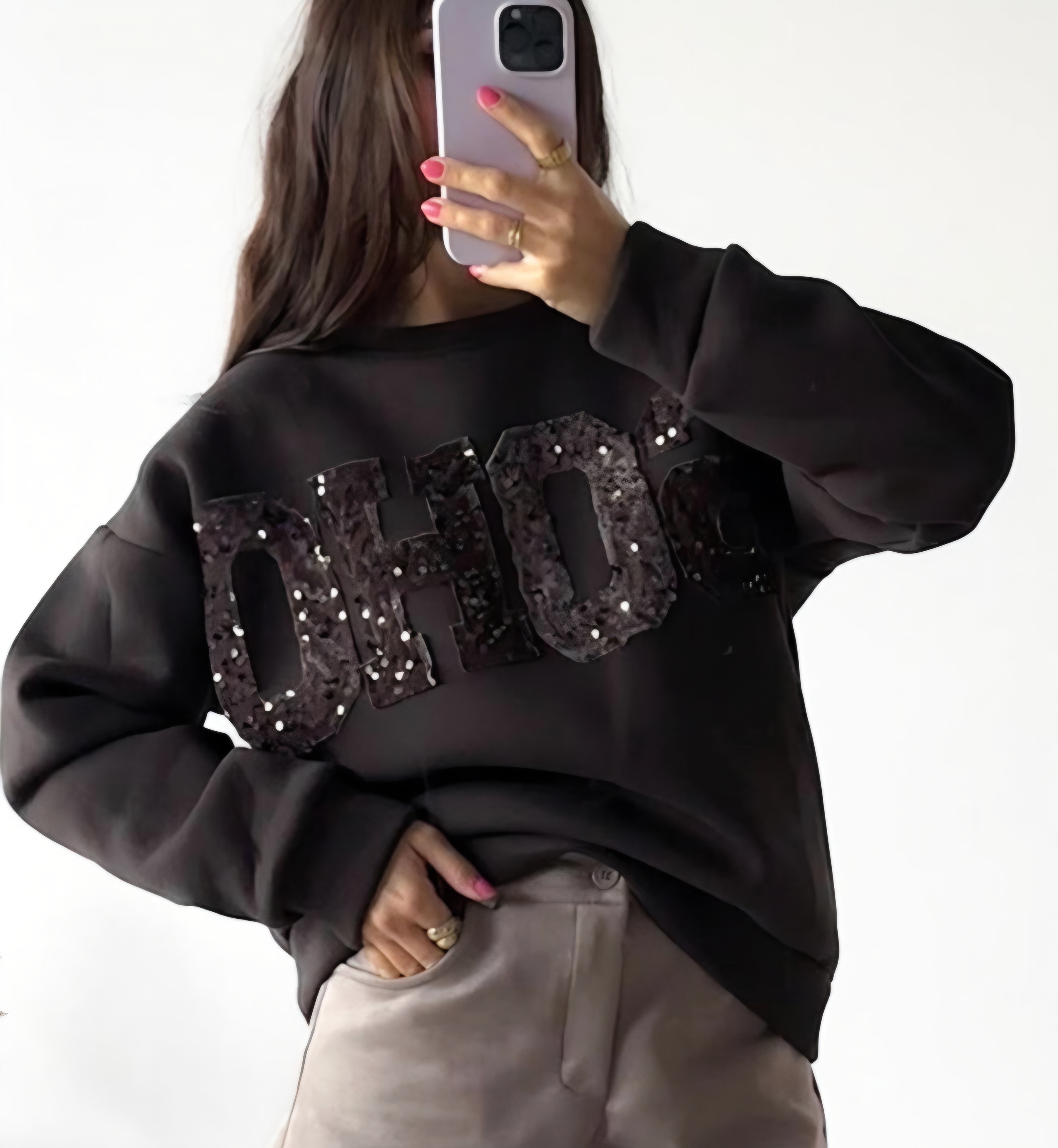 BASIC SWEATER SOHO Pailetten Made in Italy 36 - 42