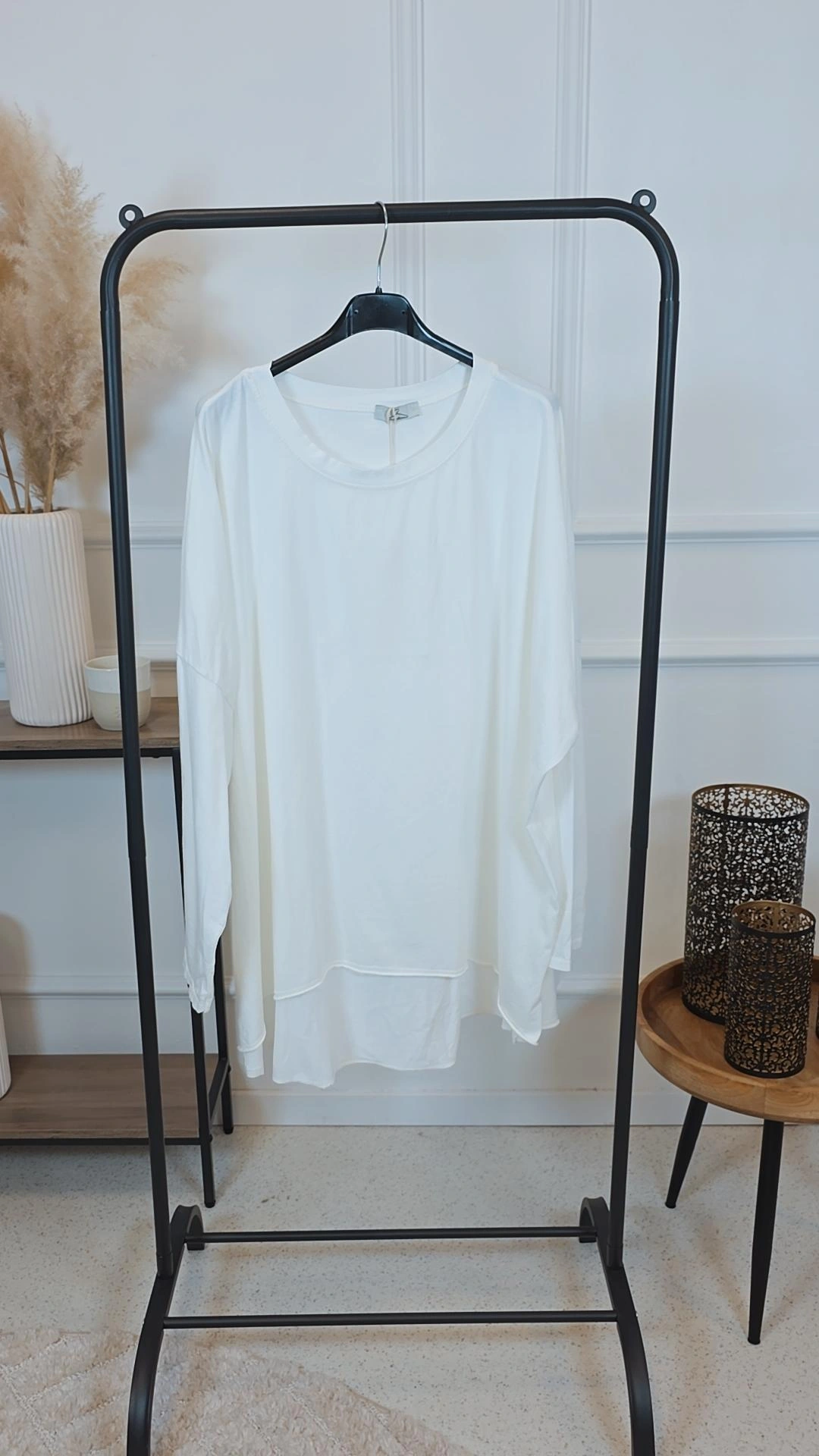 VOKUHILA SHIRT KATJA 34-44/46 Rundhals/Stonewashed Made in Italy