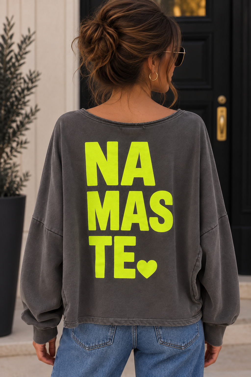 Oversize Sweatshirt im Used-Look I P0060 I 34-42/44