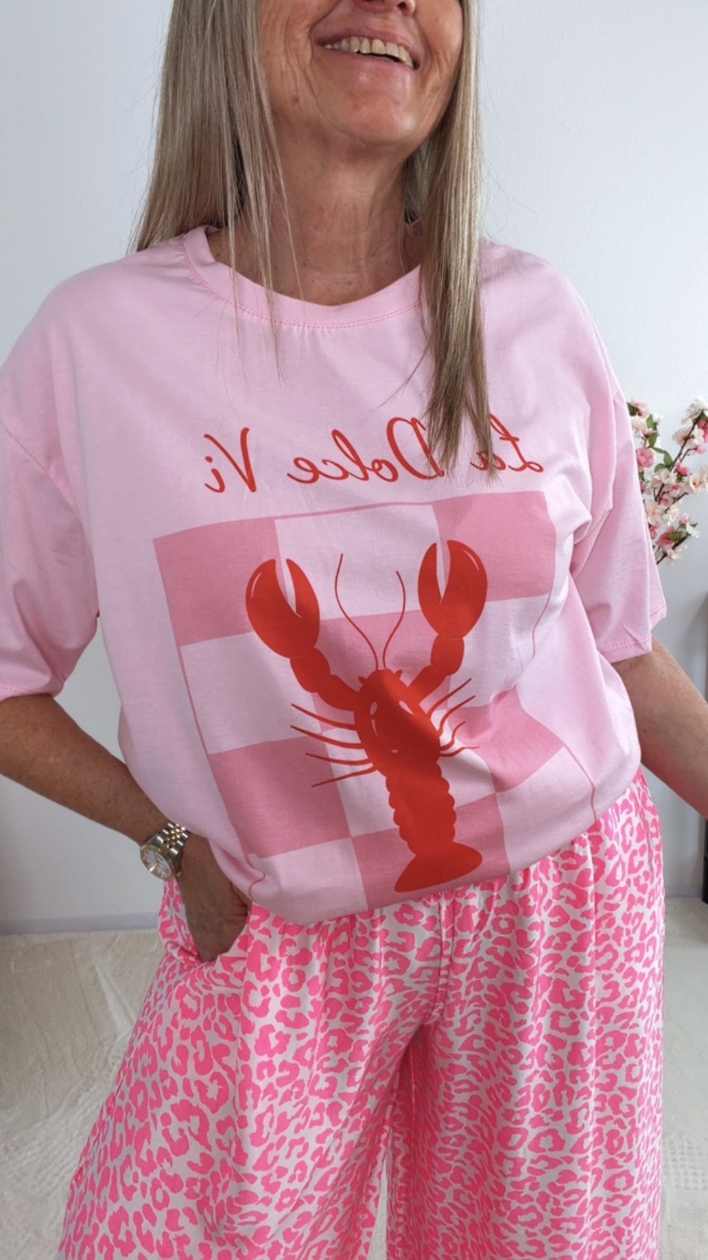 🦞💖✨ T-Shirt Lobster La Dolce Vi Uni Calystrina Made in Itlay 34-42/44