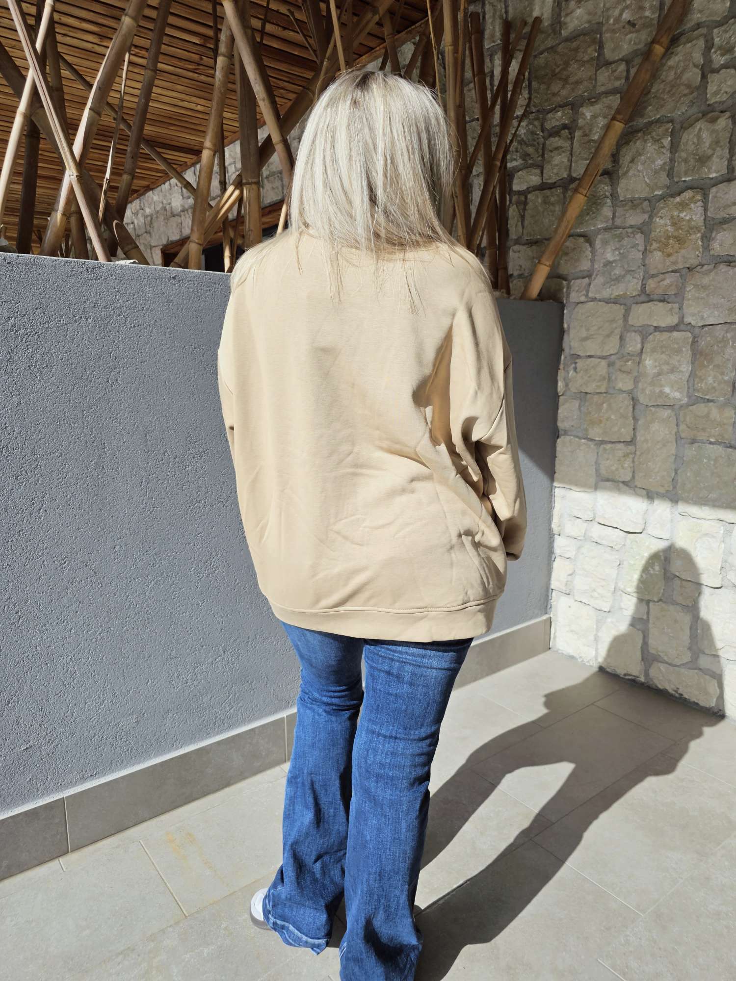 BASIC SWEATER AMOUR geflockt Made in Italy 34 - 42 BASIC SWEATER AMOUR geflockt Made in Italy 34 - 42