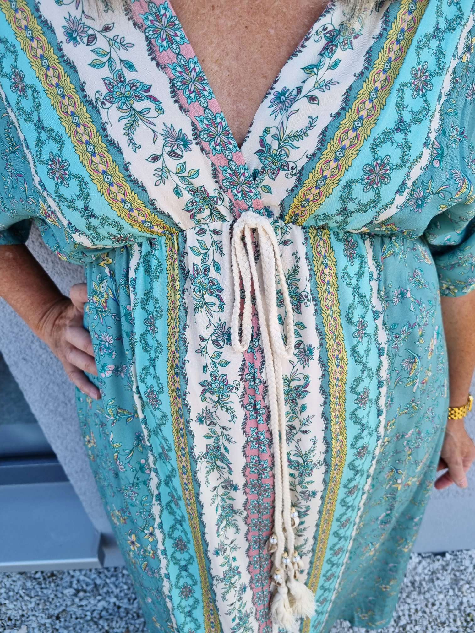 FLORAL MAXI DRESS VIVI MINT GRÜN 34-42 Made in Italy langes Sommer Kleid FLOWERS Blumen Boho FLORAL MAXI DRESS VIVI MINT GRÜN 34-42 Made in Italy langes Sommer Kleid FLOWERS Blumen Boho