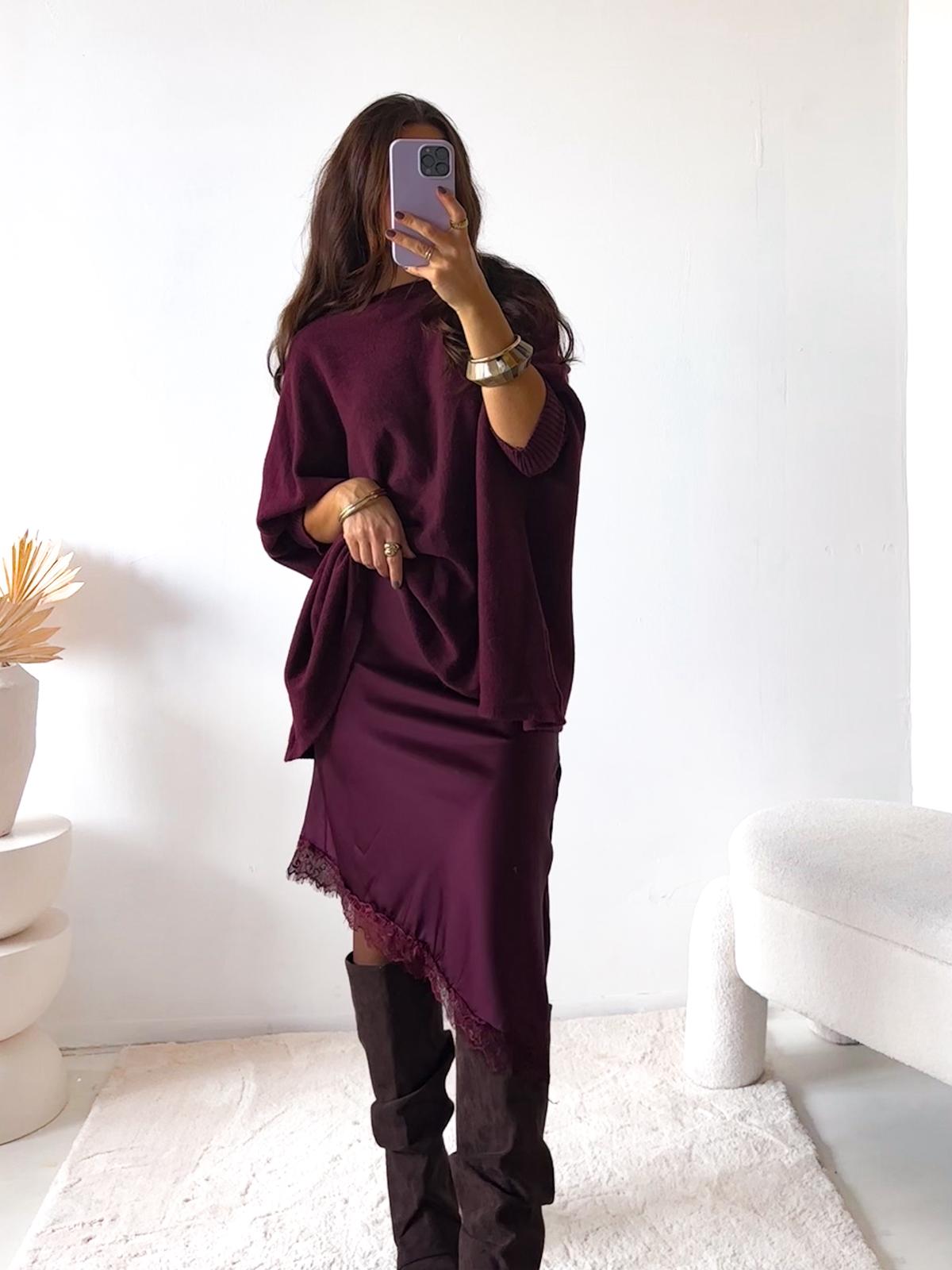 EDLER SILKY ROCK MARIE mit Spitze Made in Italy 34 -40