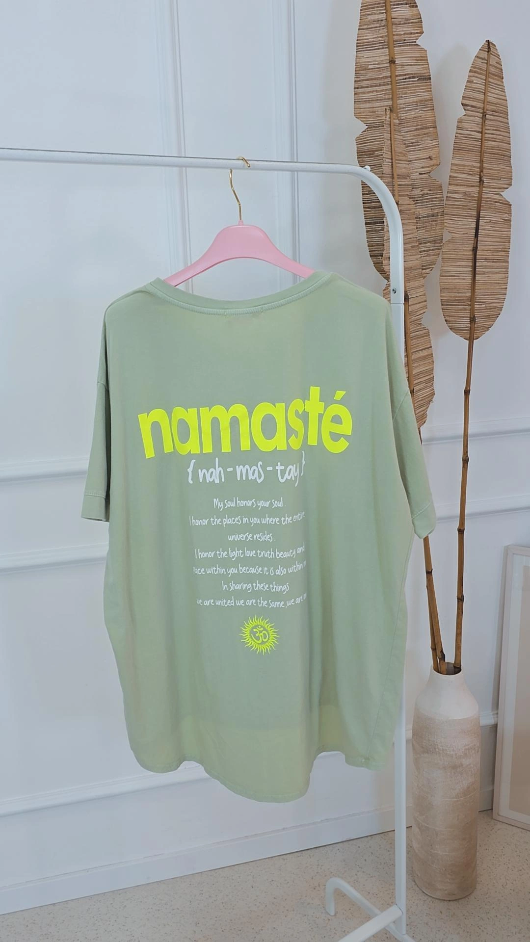 BASIC SHIRT JOGAN Namaste Rules Vokuhila Made in Italy 36 -42